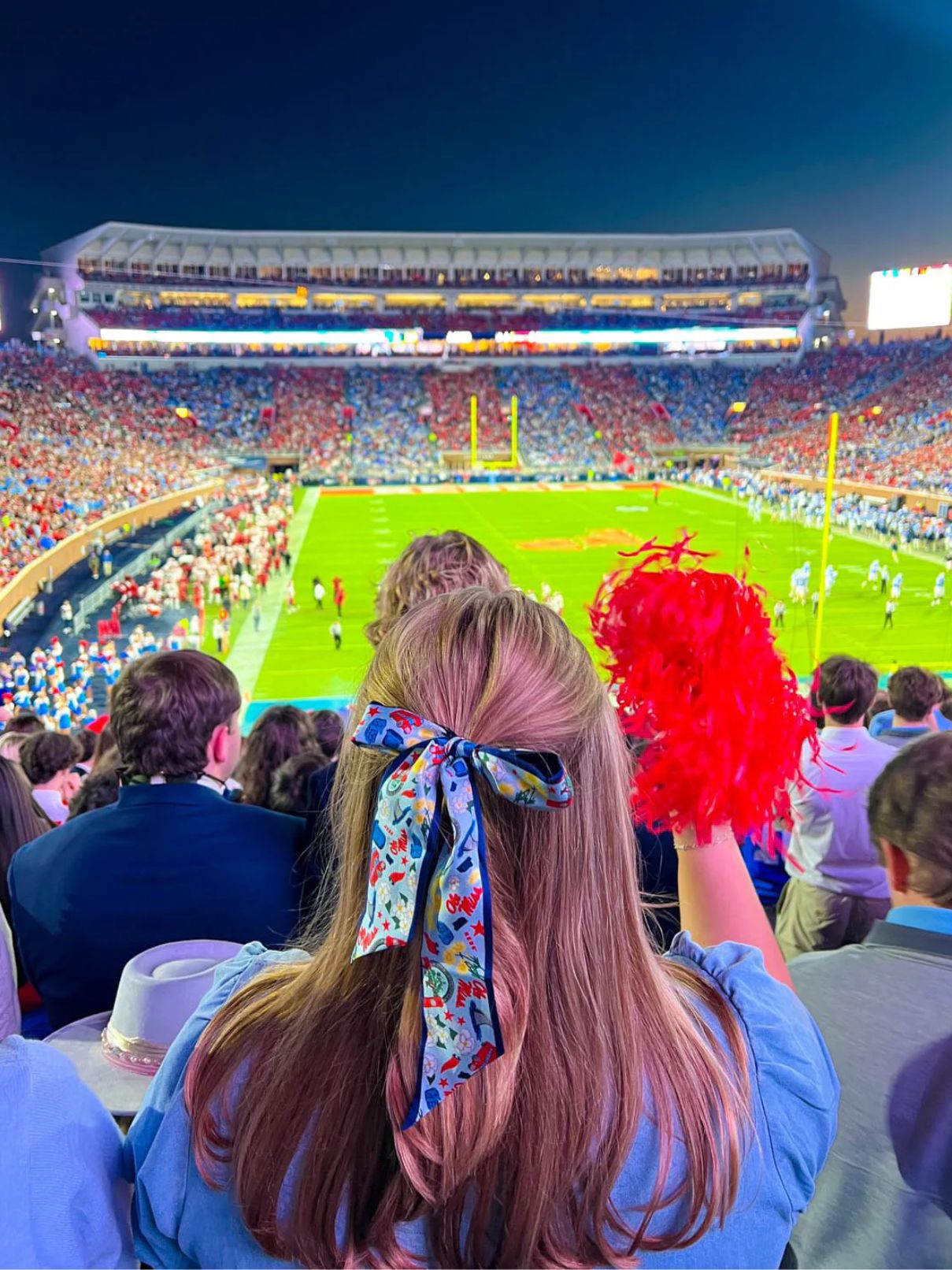 Saturday Silks Ole Miss Rebels Skinny Scarf