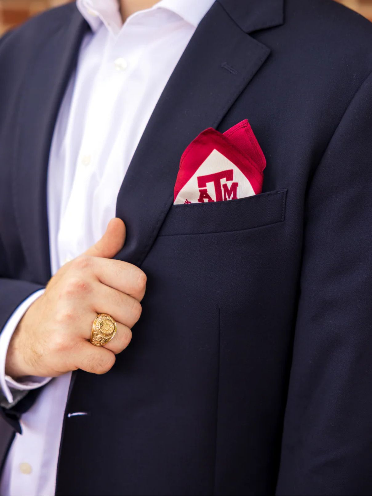 Saturday Silks Pocket Scarf Texas A&M Aggies