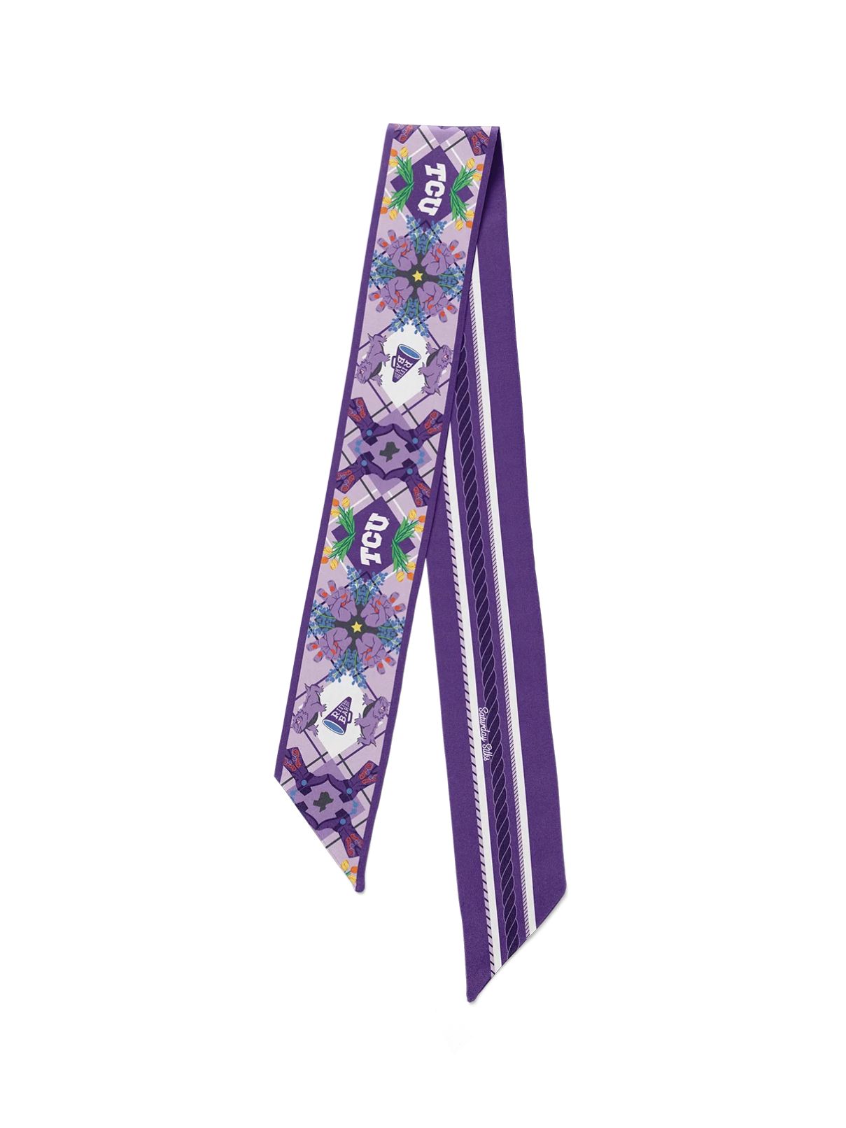 Saturday Silks TCU All-Star Skinny Scarf