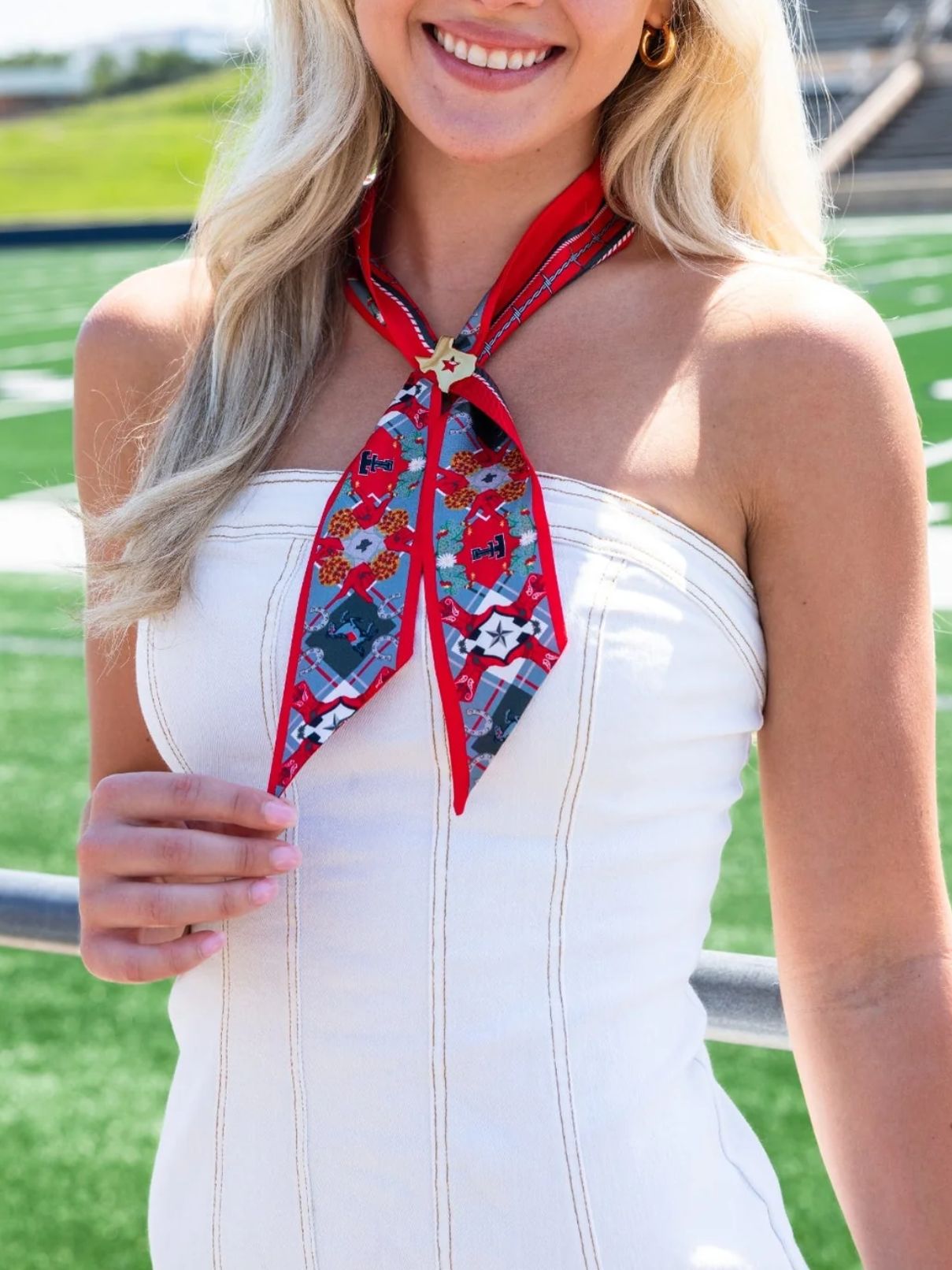 Saturday Silks Texas Tech All-Star Skinny Scarf