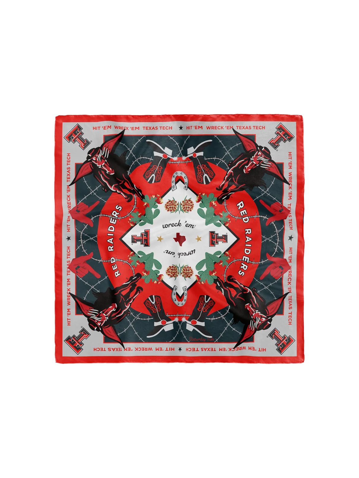 Saturday Silks Texas Tech Red Raiders Pocket Scarf