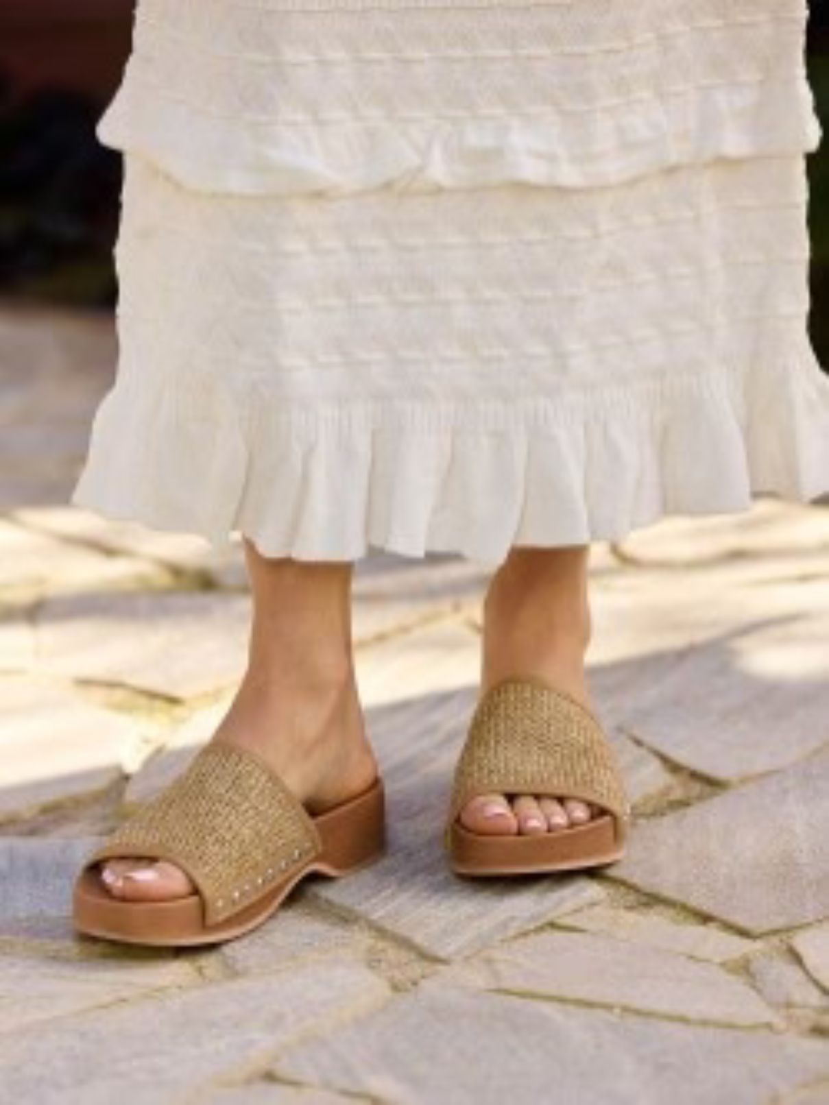 Seychelles Fantasy Raffia Sandal in Tan