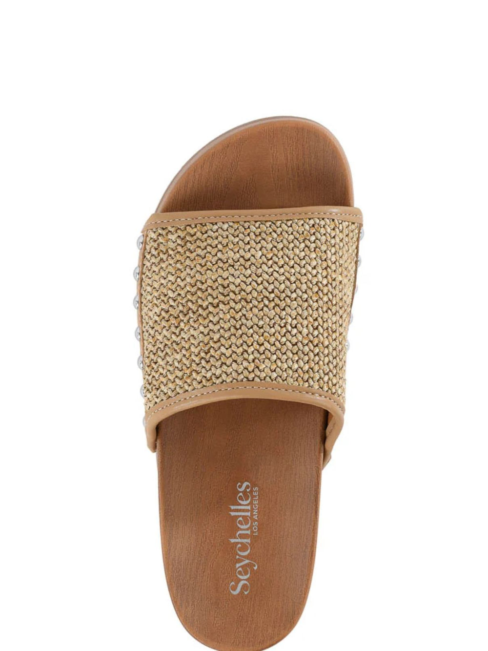Seychelles Rafia Slides Seychelles Fantasy Raffia Sandal in Tan