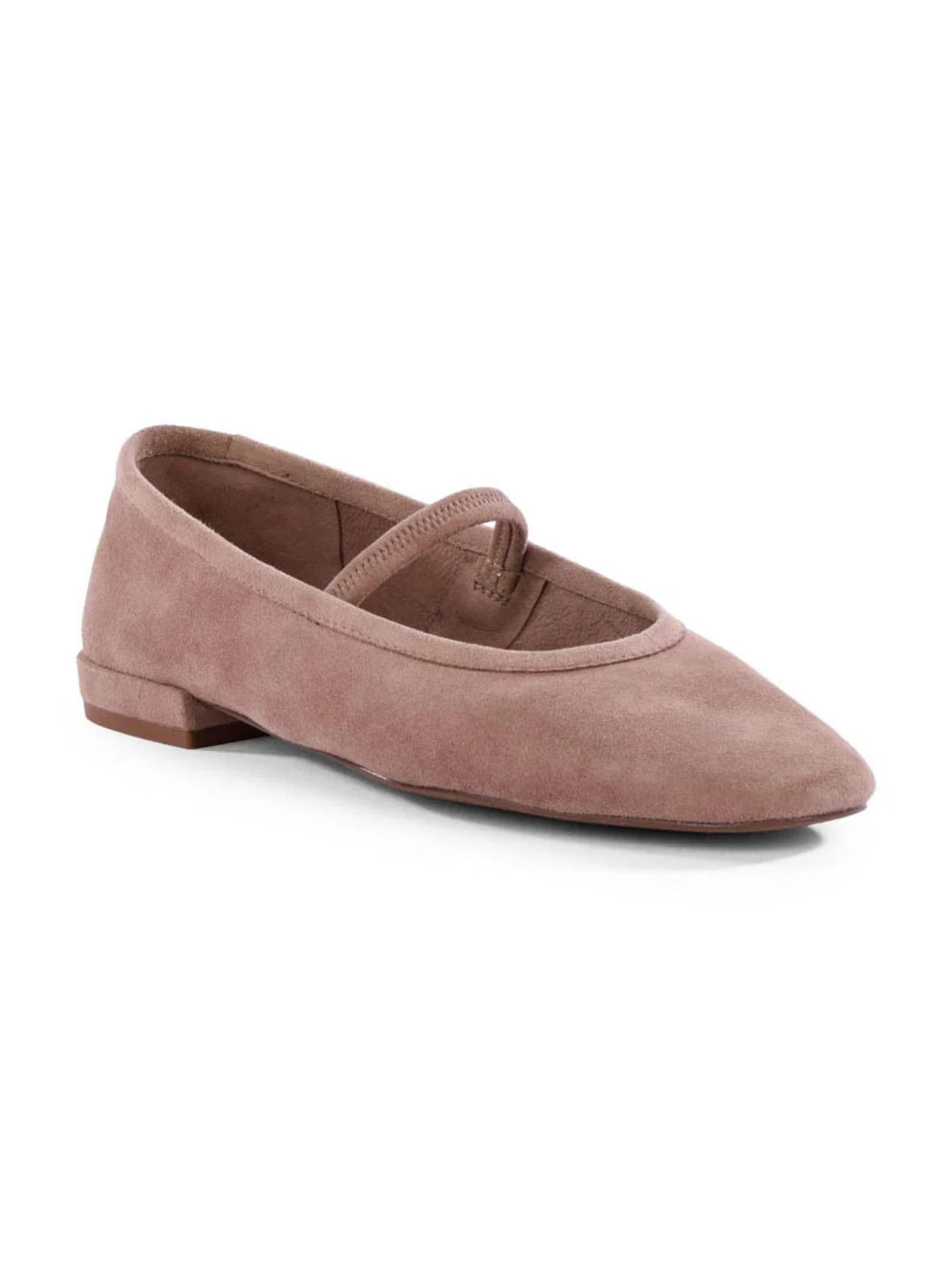 Seychelles Sweetheart II Suede Mary Jane Ballet Flats in Taupe