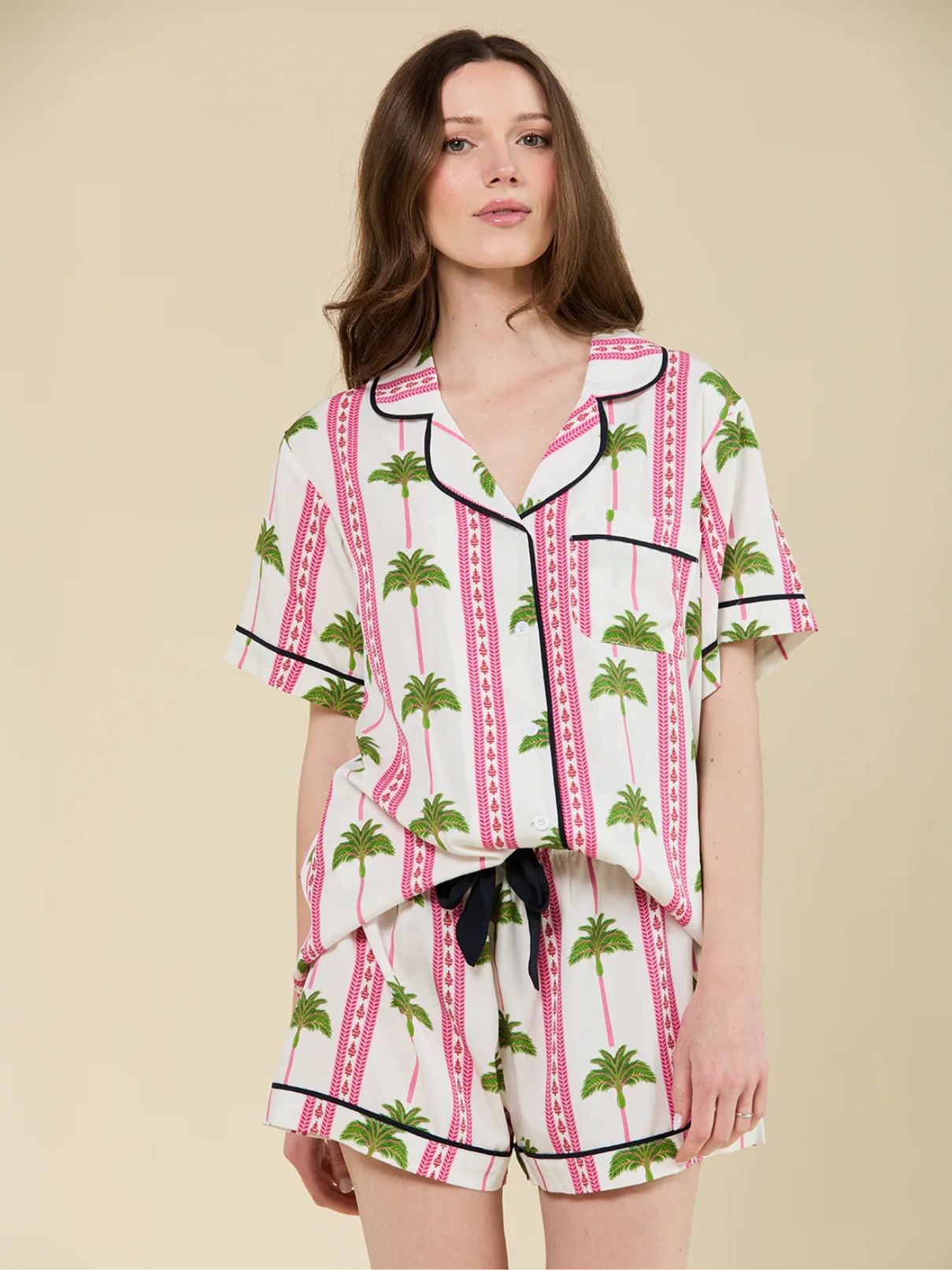 Sh Tropical Palm Set Pink/Grn