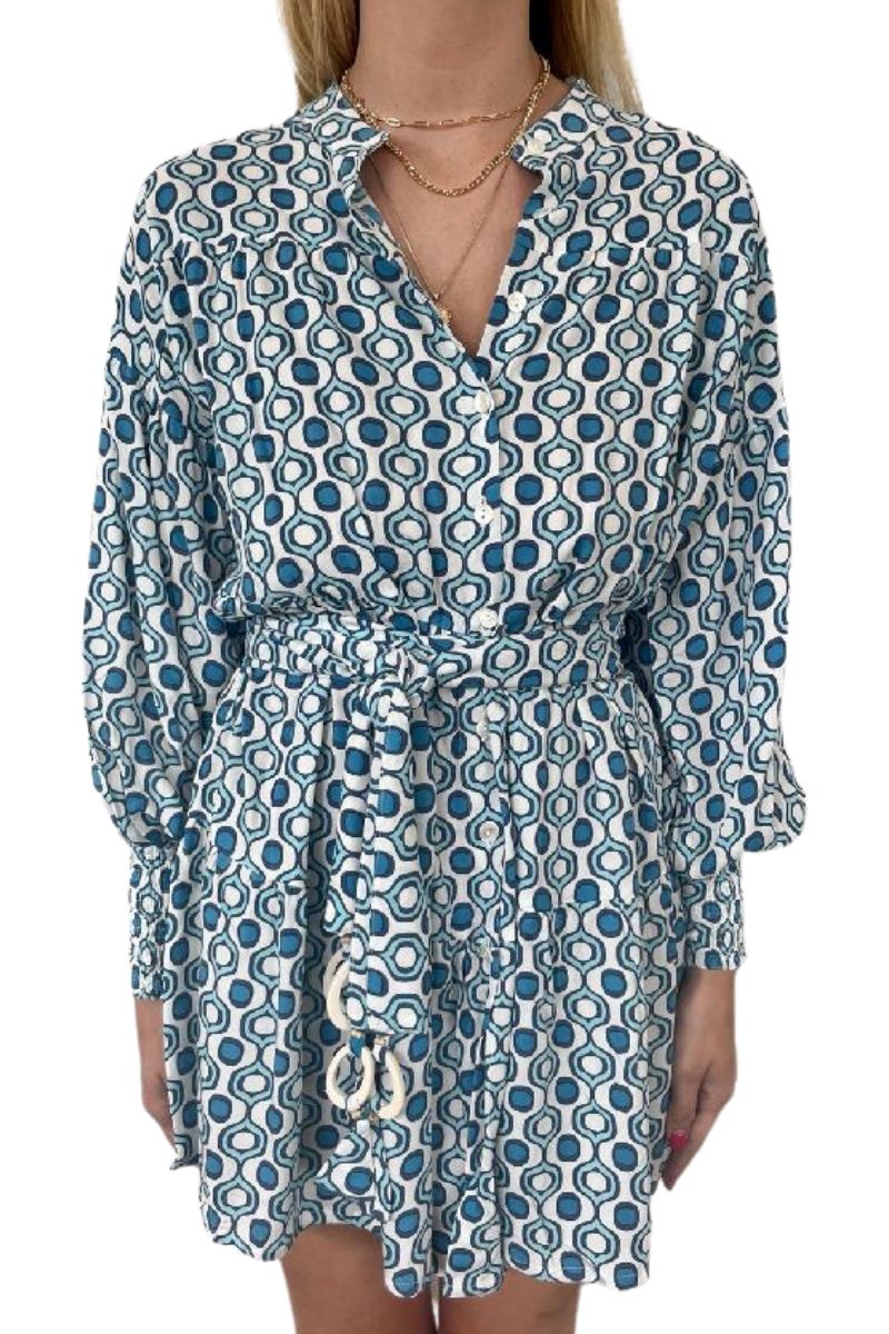 Skemo Twiggy Mirena Short Dress in Blue