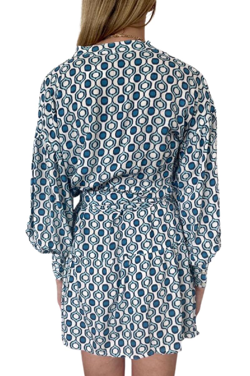 Skemo Twiggy Mirena Short Dress in Blue