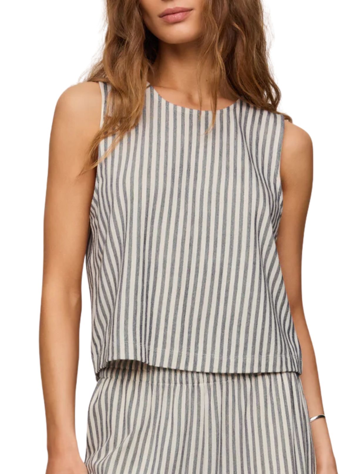 Sloane Knit Striped Tank Top in Eclipse