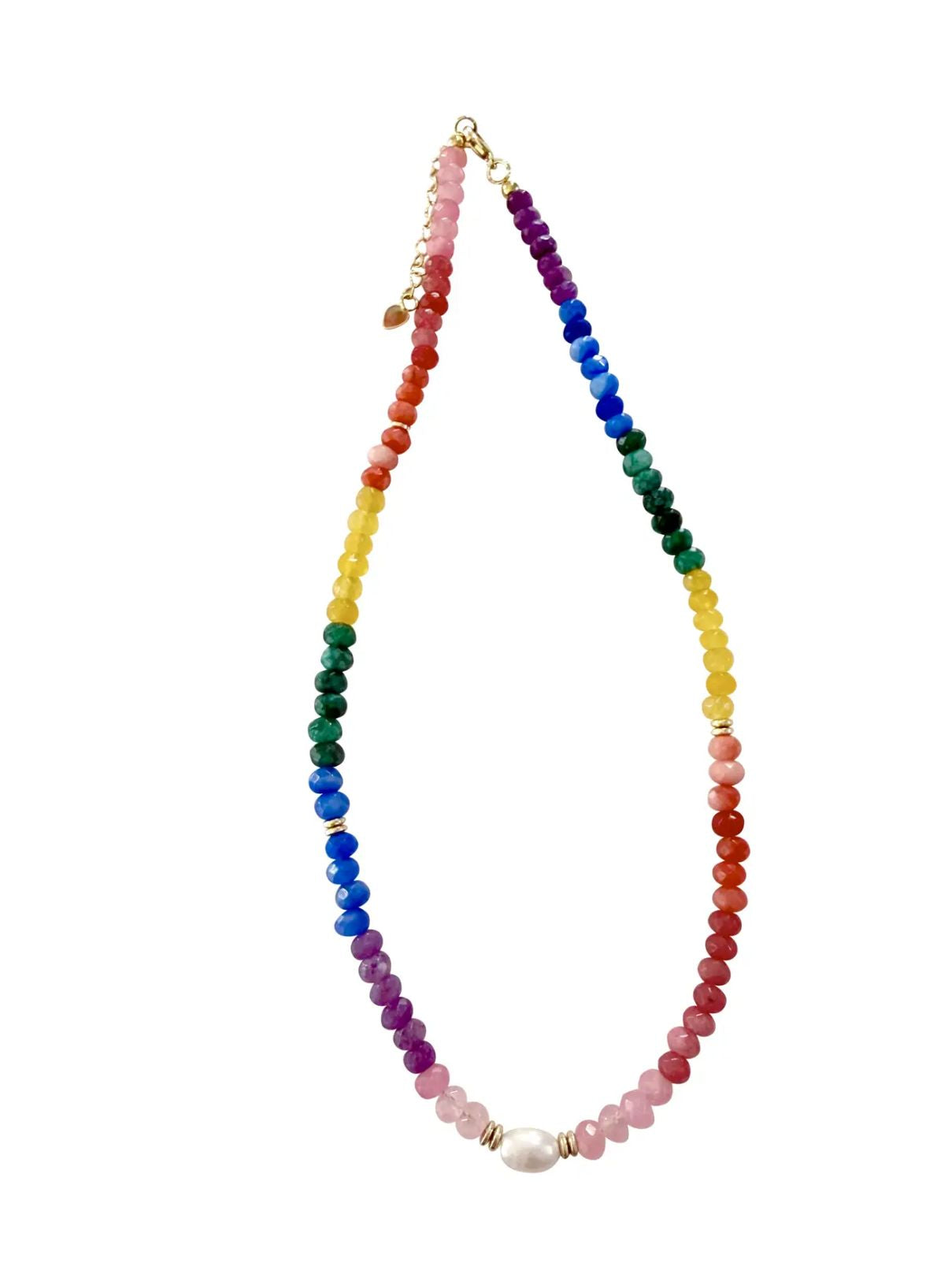 Smith Beaded Pearl Necklace in Rainbow