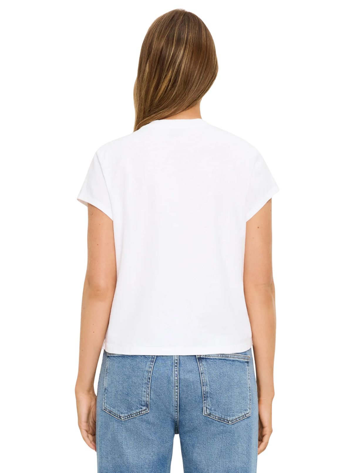 Solene Boxy Crewneck Tee in White
