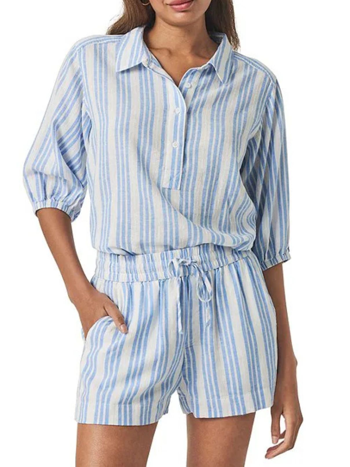 Splendid Allison Stripe Steel Blue/White
