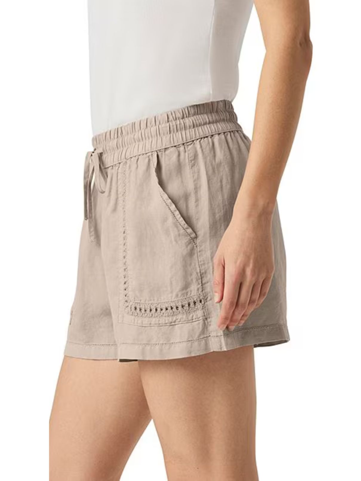 Splendid Campside Crochet Short in Fawn