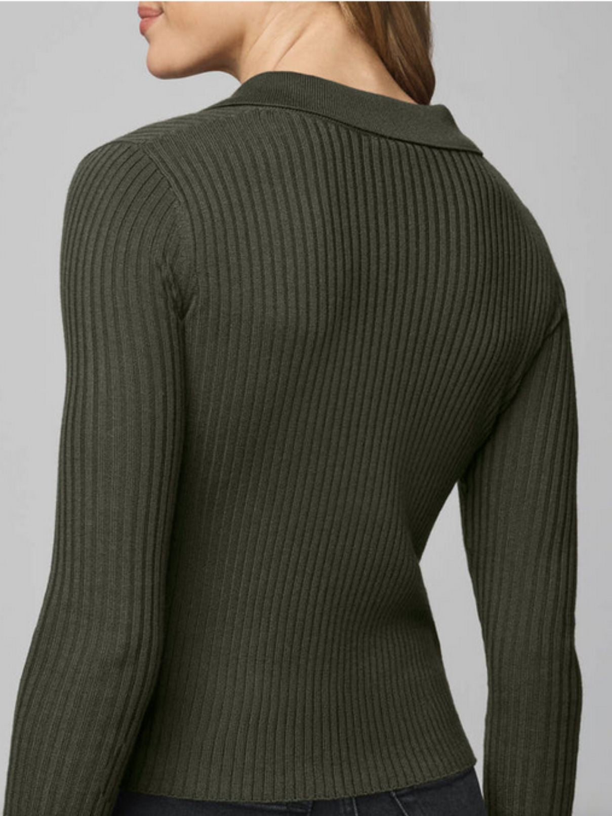Splendid Georgie Two Zip Sweater in Green Spruce
