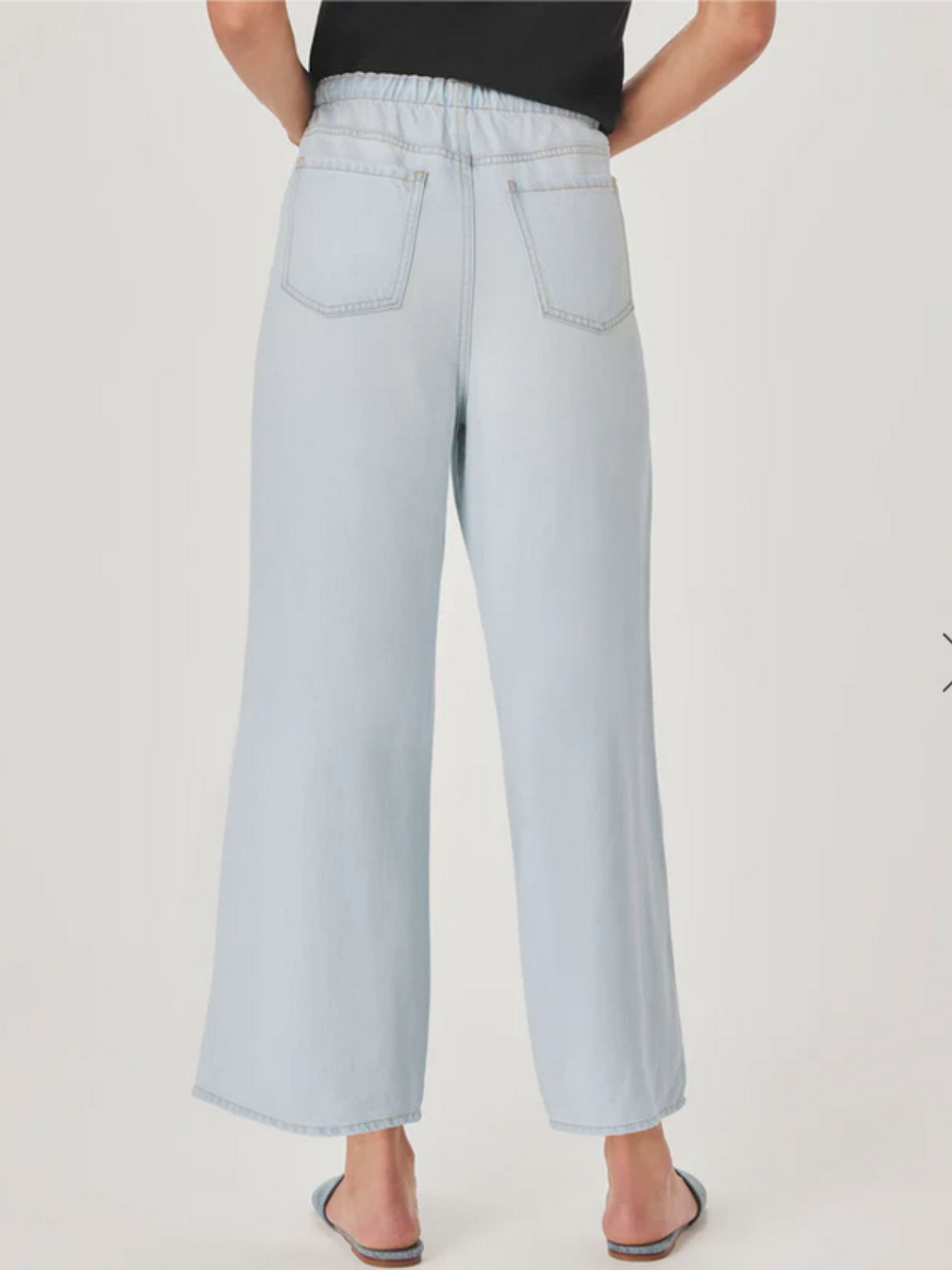 Splendid Lounge Denim Crop Pant in Bleached Indigo