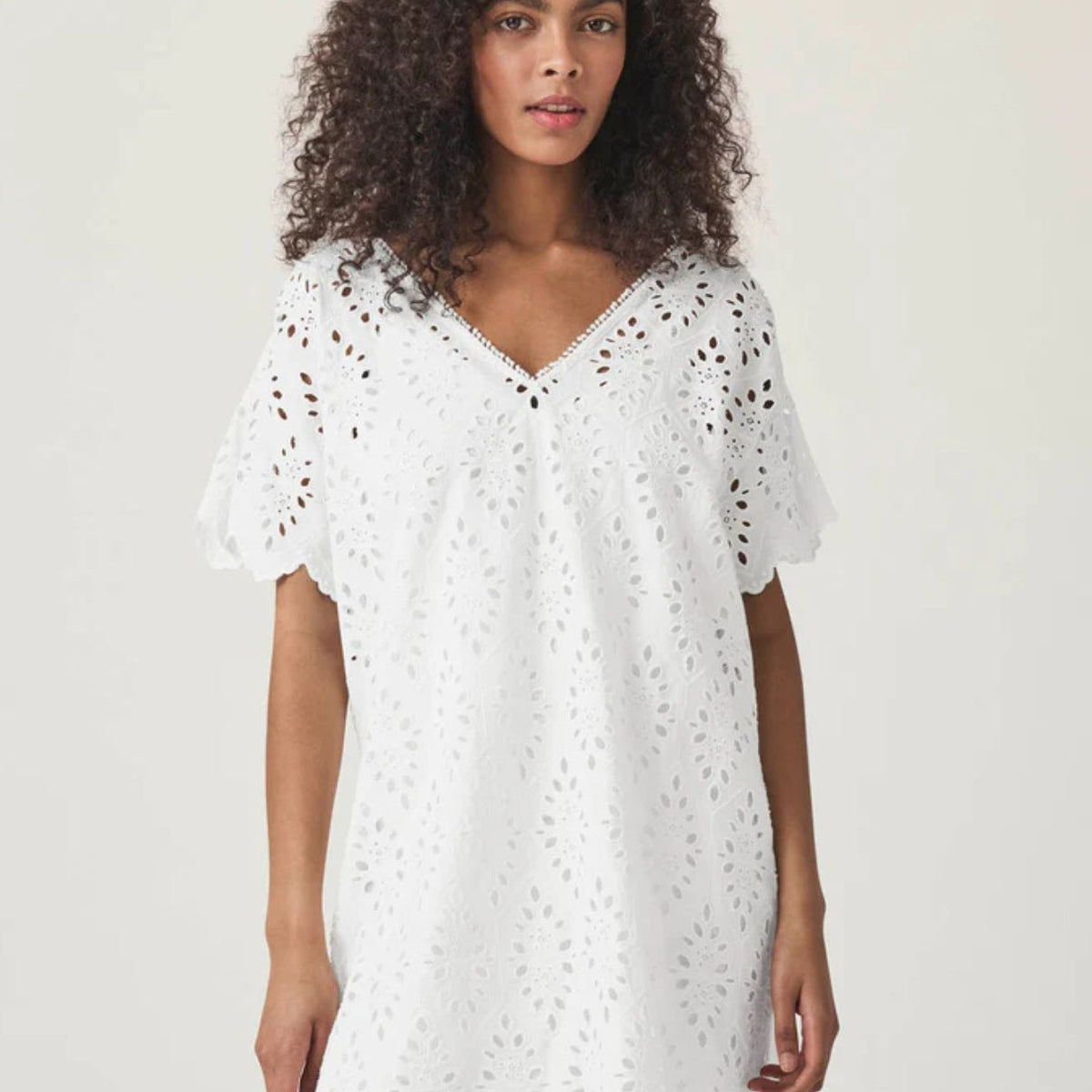 Splendid Sandro Eyelet Dress in White