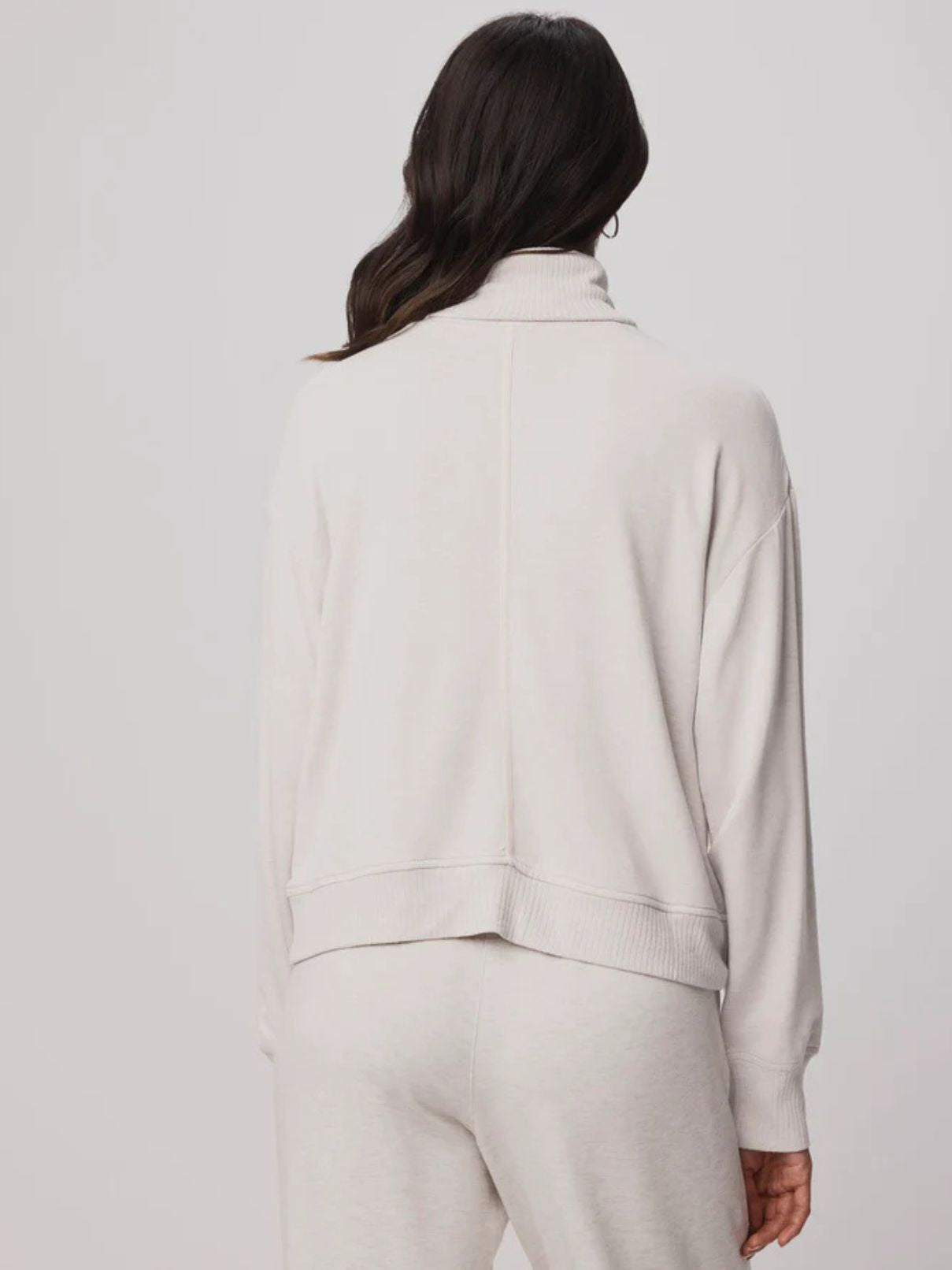 Splendid Supersoft Trim Turtleneck in Pale Oak