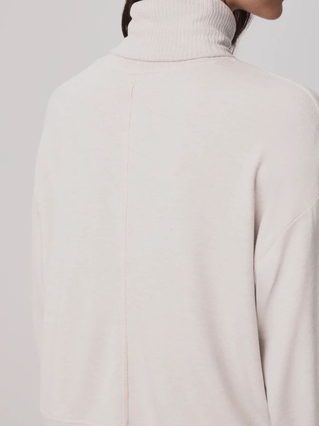 Splendid Supersoft Trim Turtleneck in Pale Oak