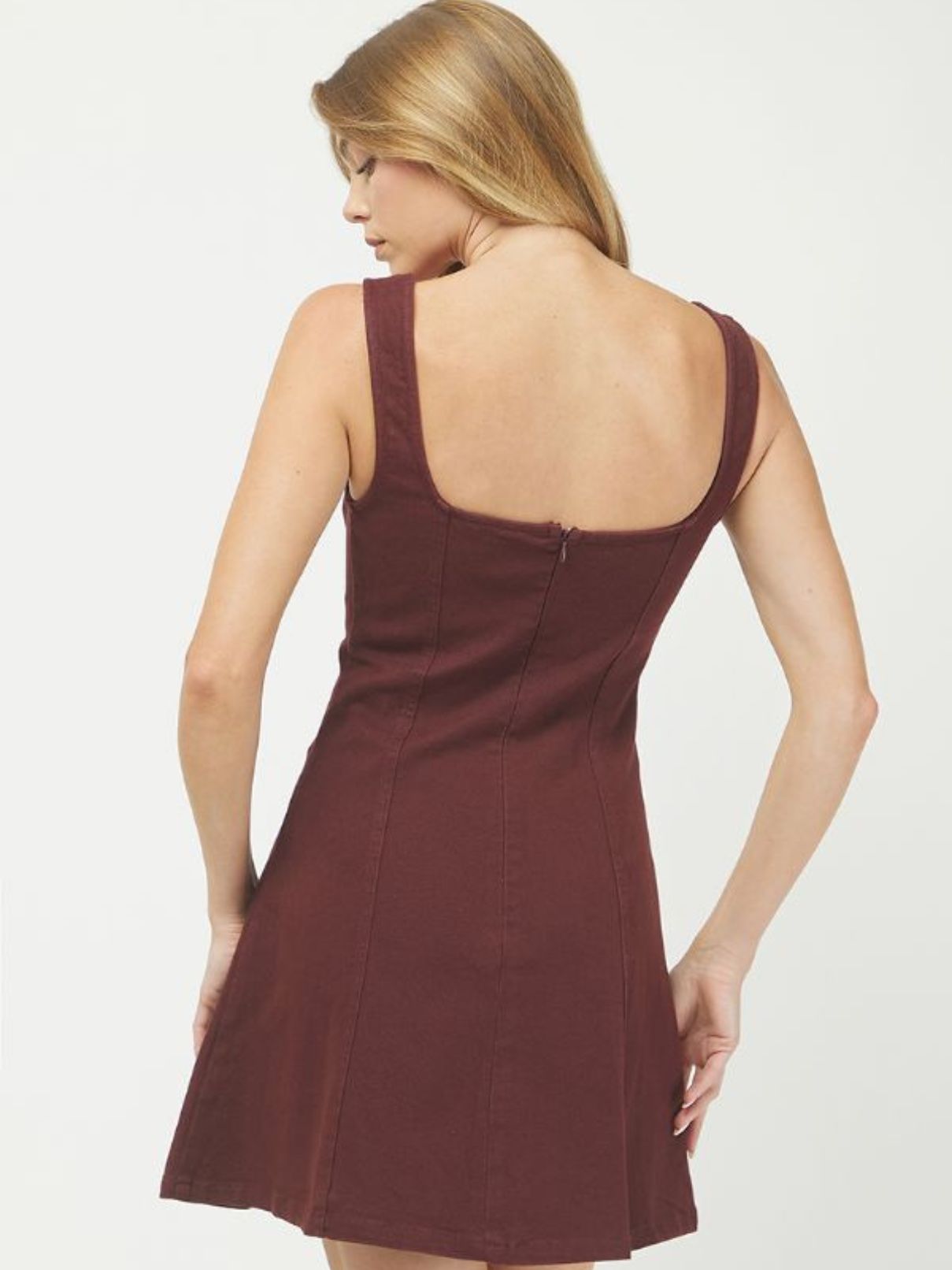 Square Neck Mini in Wine
