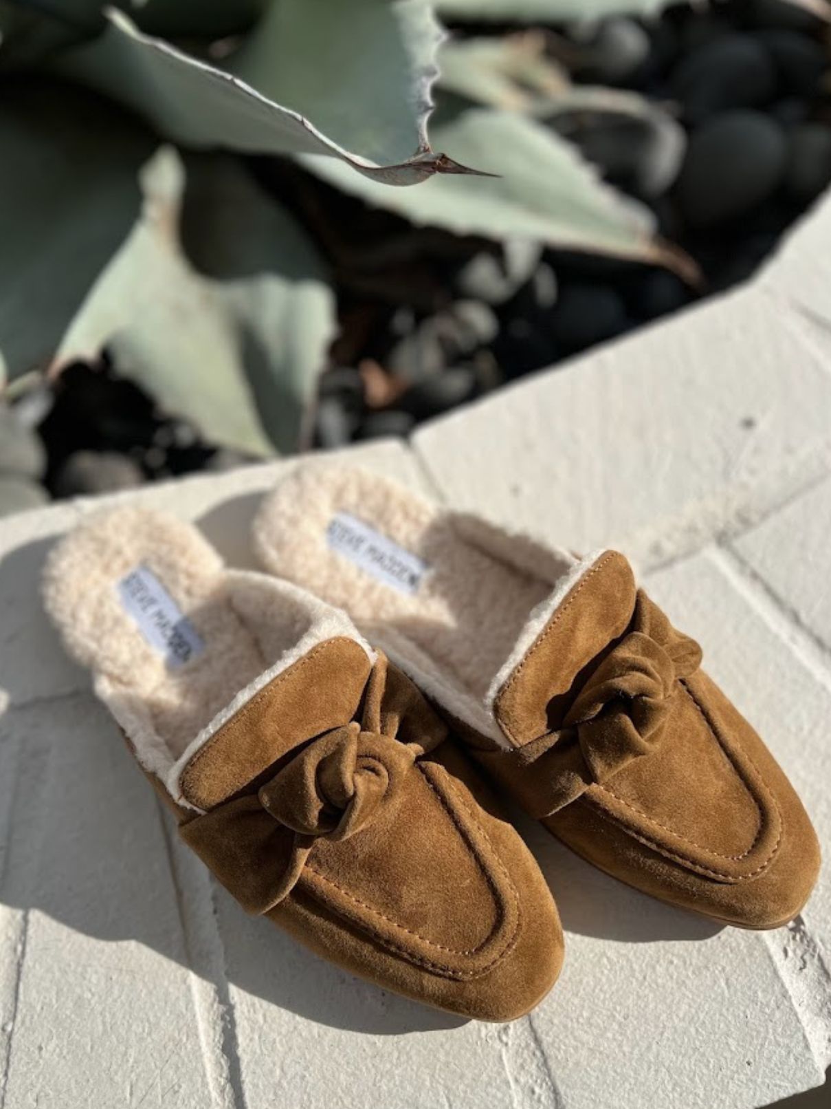 Steve Madden Chart-F Fur Mule in Cognac