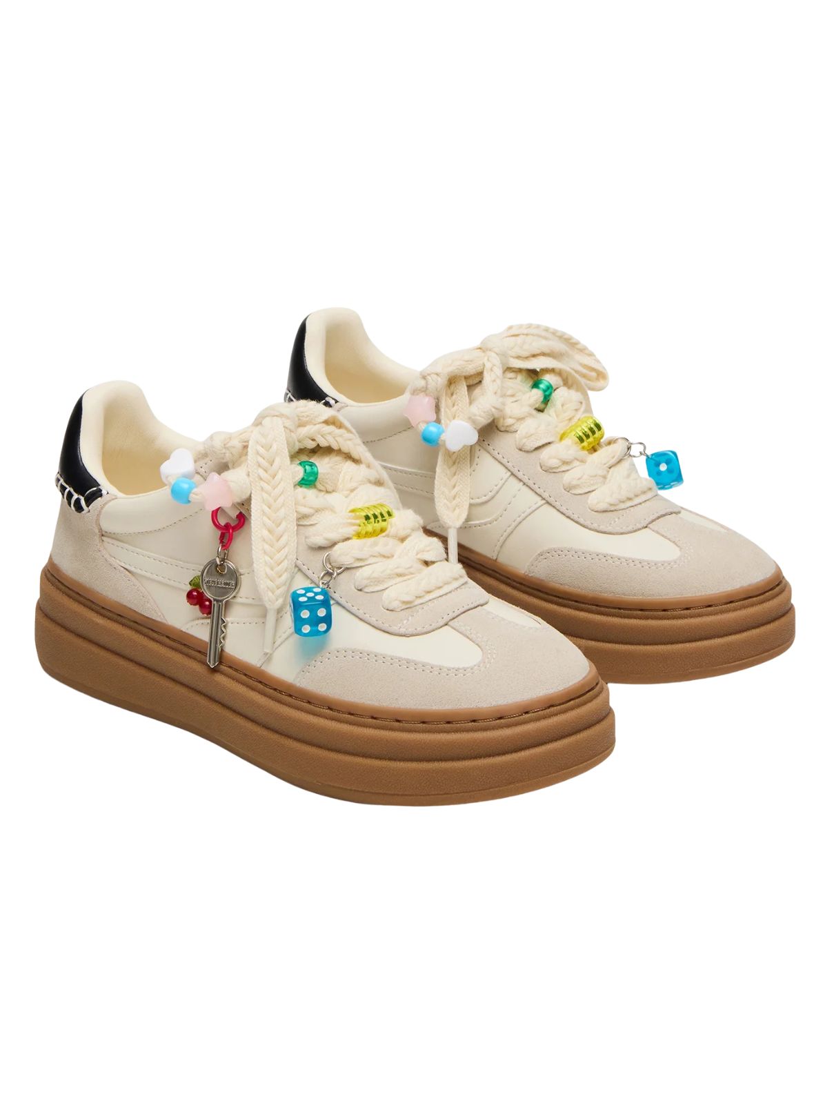 Steve Madden Dodge-Charm Sneaker in Bone Multi