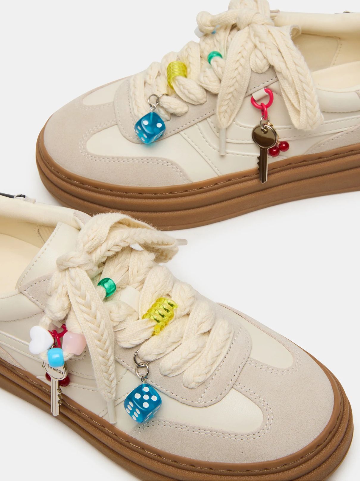 Steve Madden Dodge-Charm Sneaker in Bone Multi