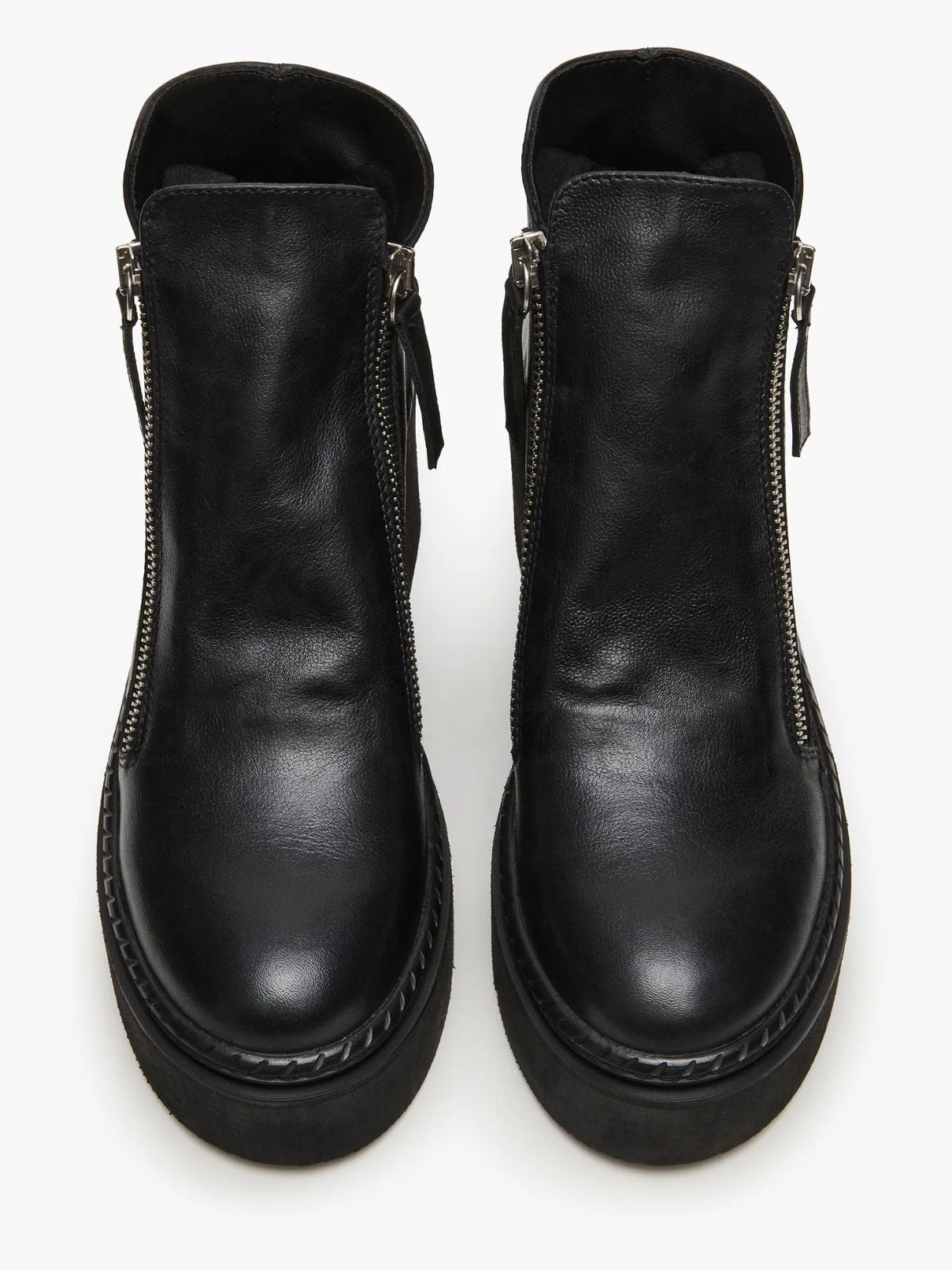 Steve Madden Drift Platform Boot in Black Leather