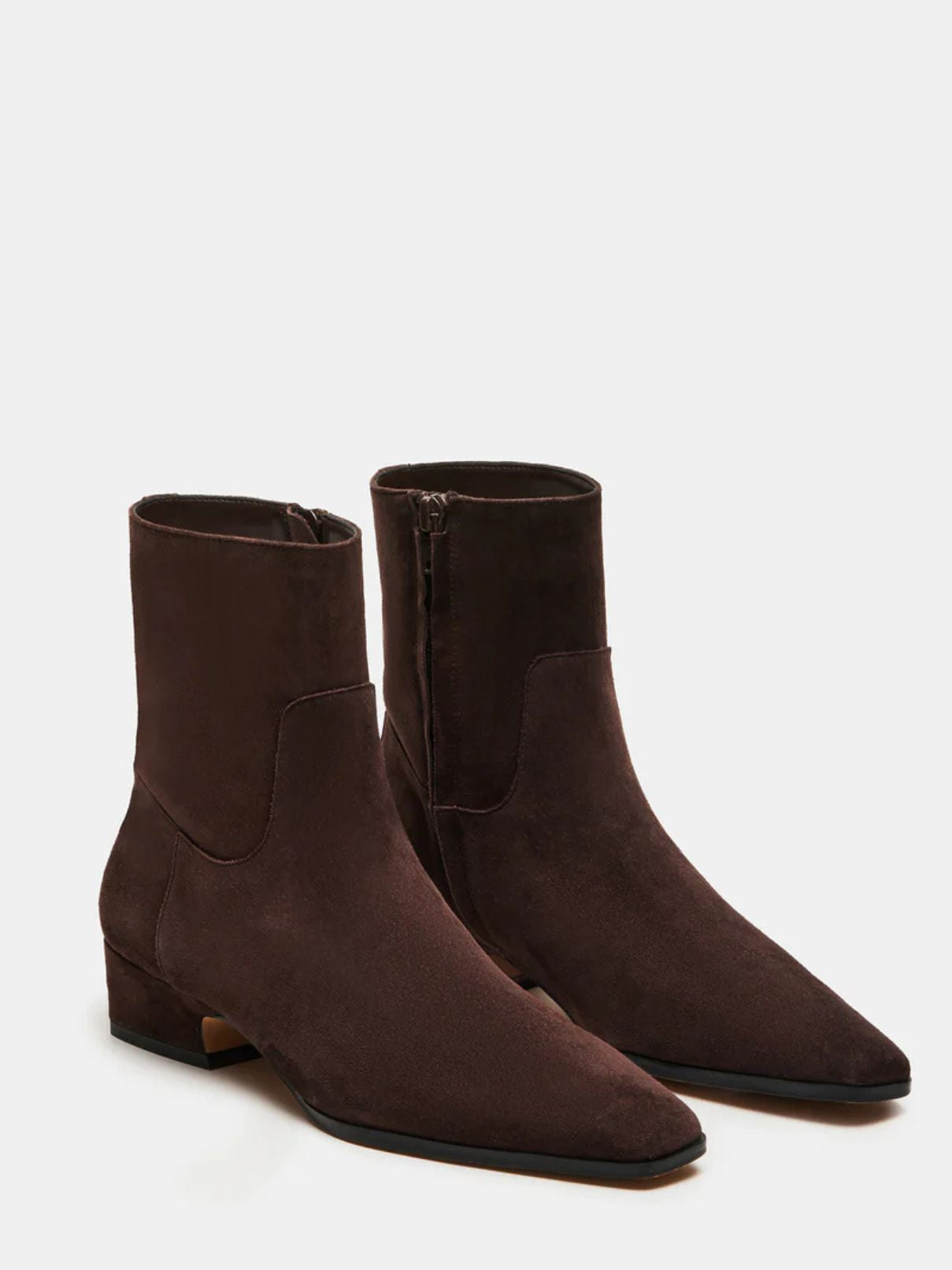 Steve Madden Dusty Bootie in Chocolate Brown Suede