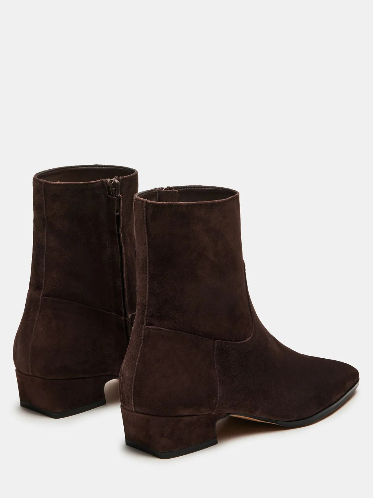 Steve Madden Dusty Bootie in Chocolate Brown Suede