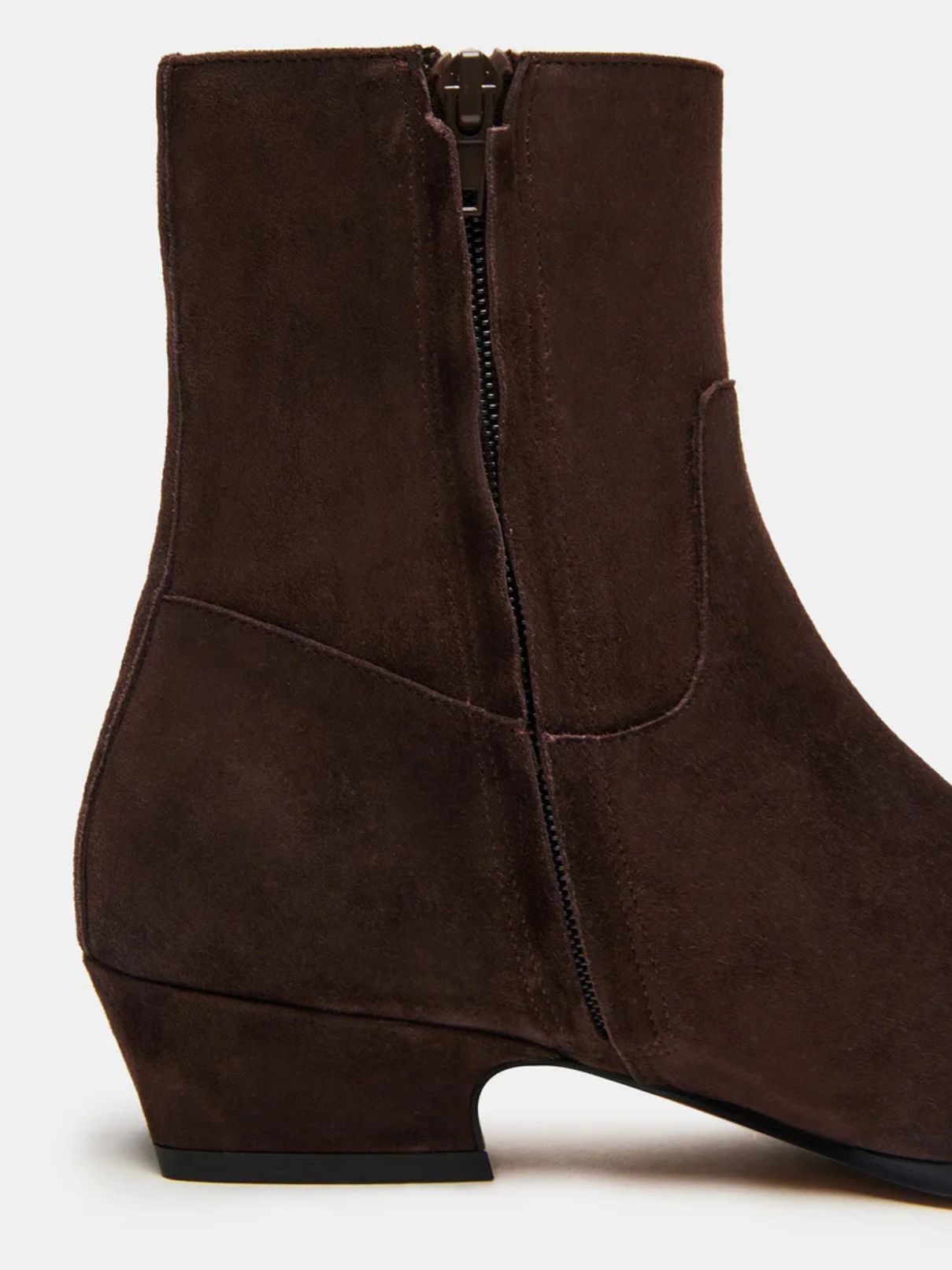 Steve Madden Dusty Bootie in Chocolate Brown Suede