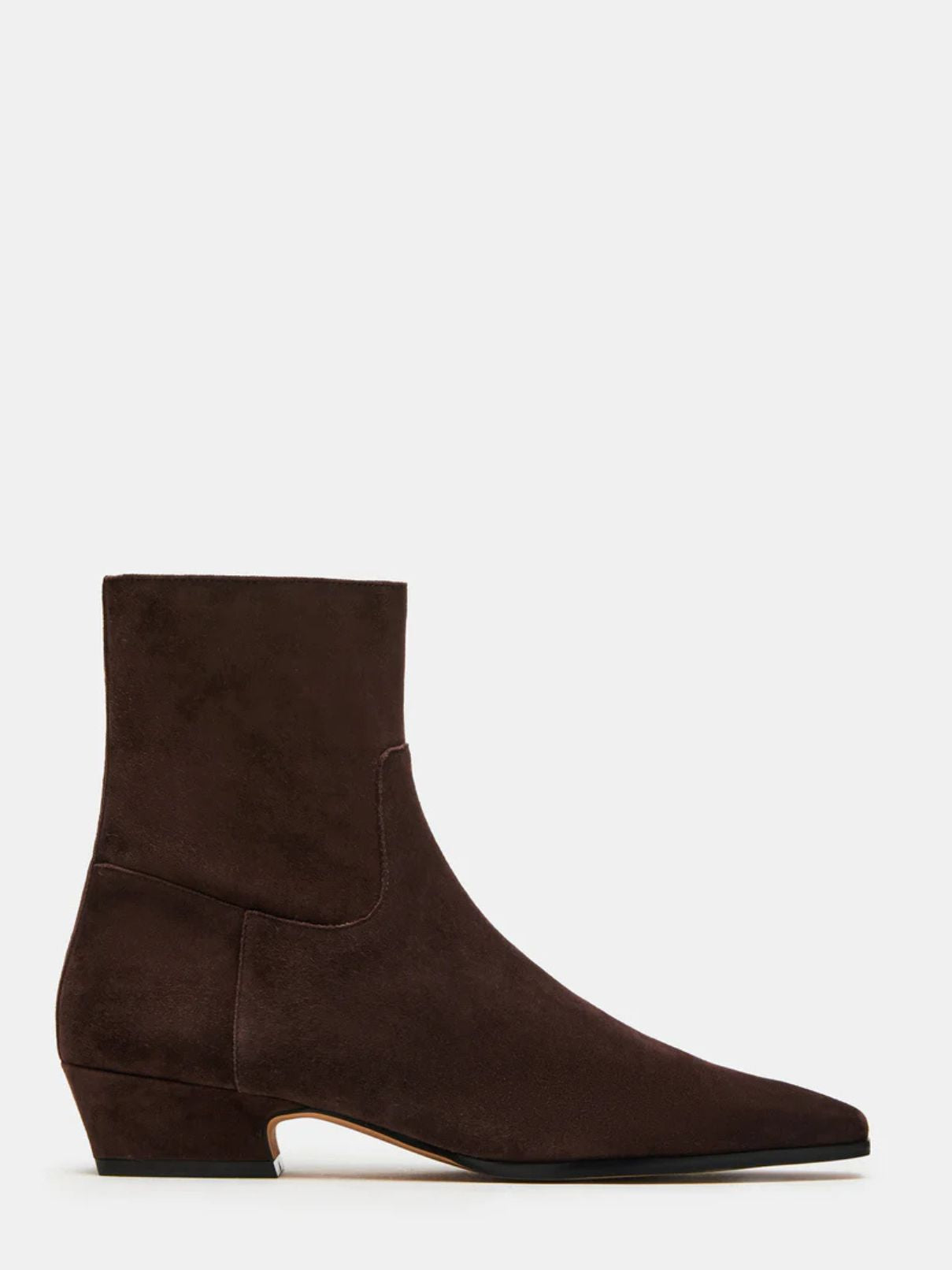 Steve Madden Dusty Bootie in Chocolate Brown Suede