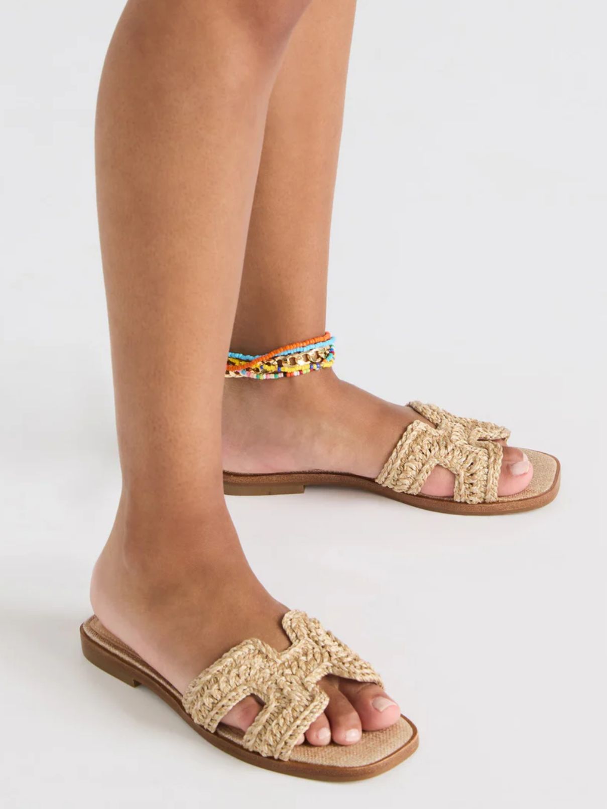 Steve Madden Hadyn Sandal in Crocheted Raffia