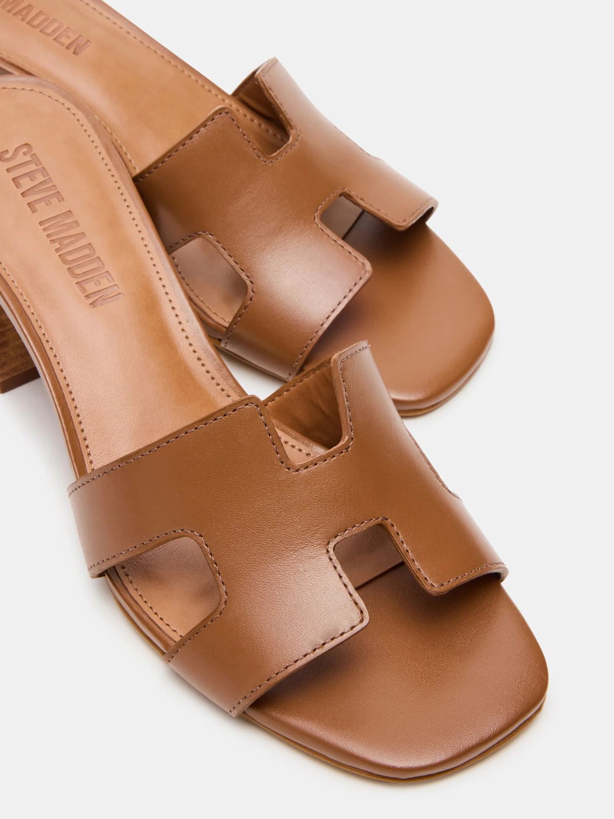 Steve Madden Hana Heel in Cognac Leather
