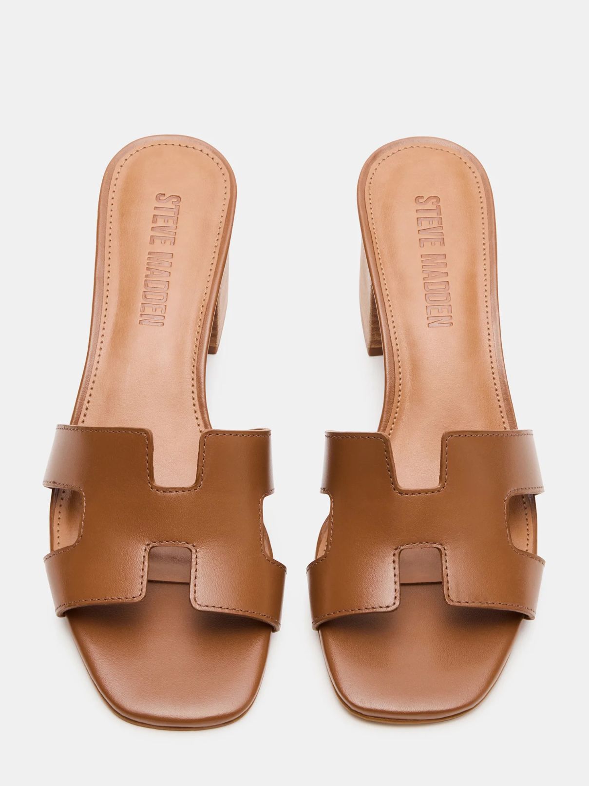 Steve Madden Hana Heel in Cognac Leather