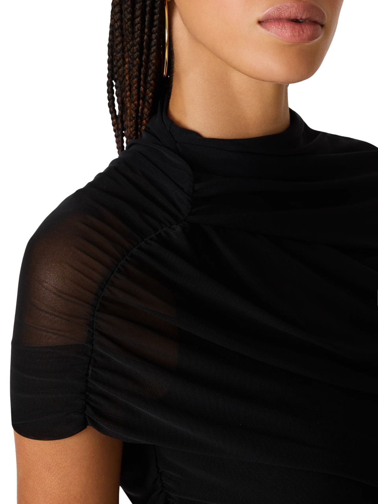 Steve Madden Kerry Mesh Top – Black