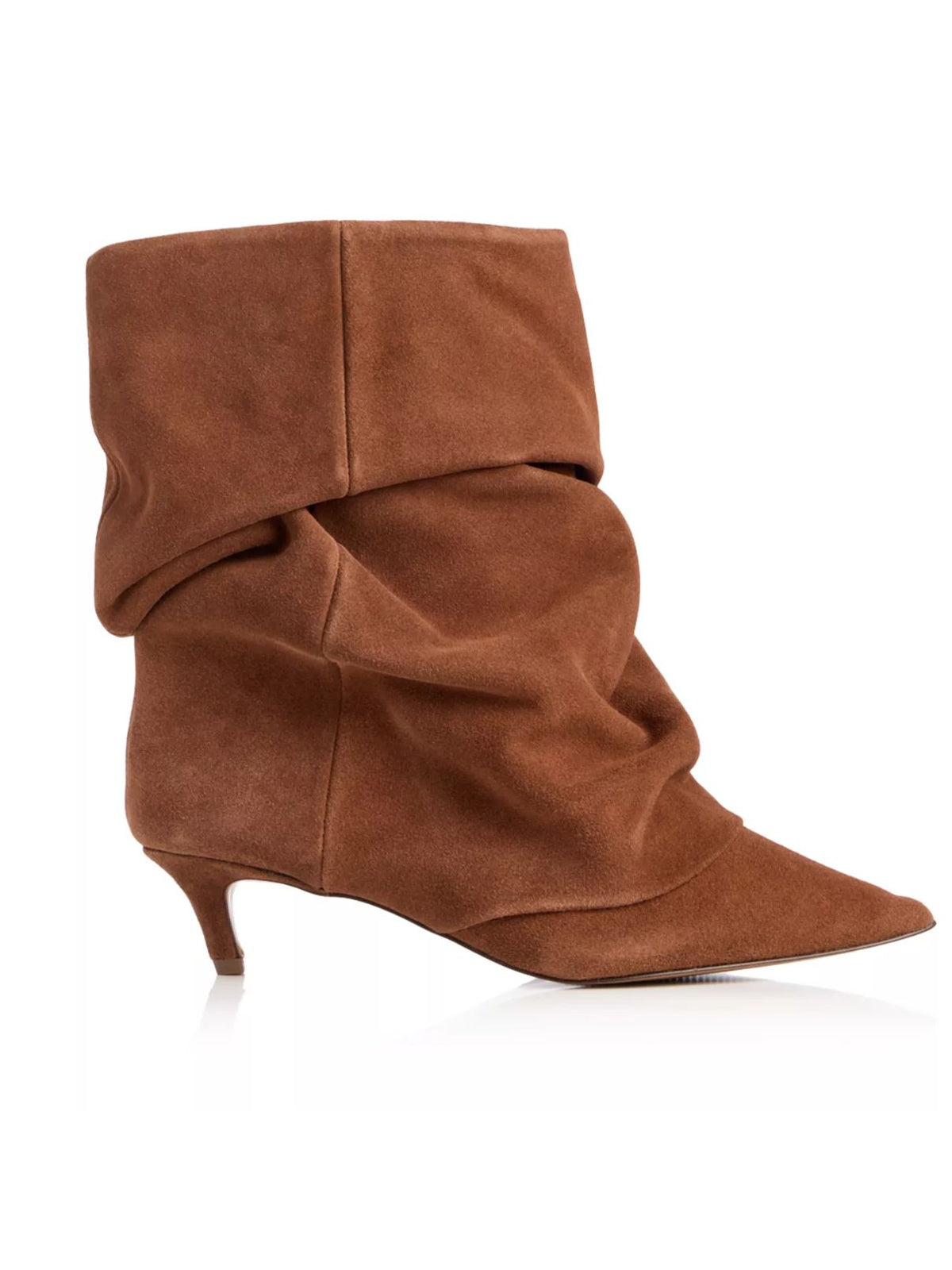 Steve Madden Lennox Suede Slouchy Boots in Chestnut