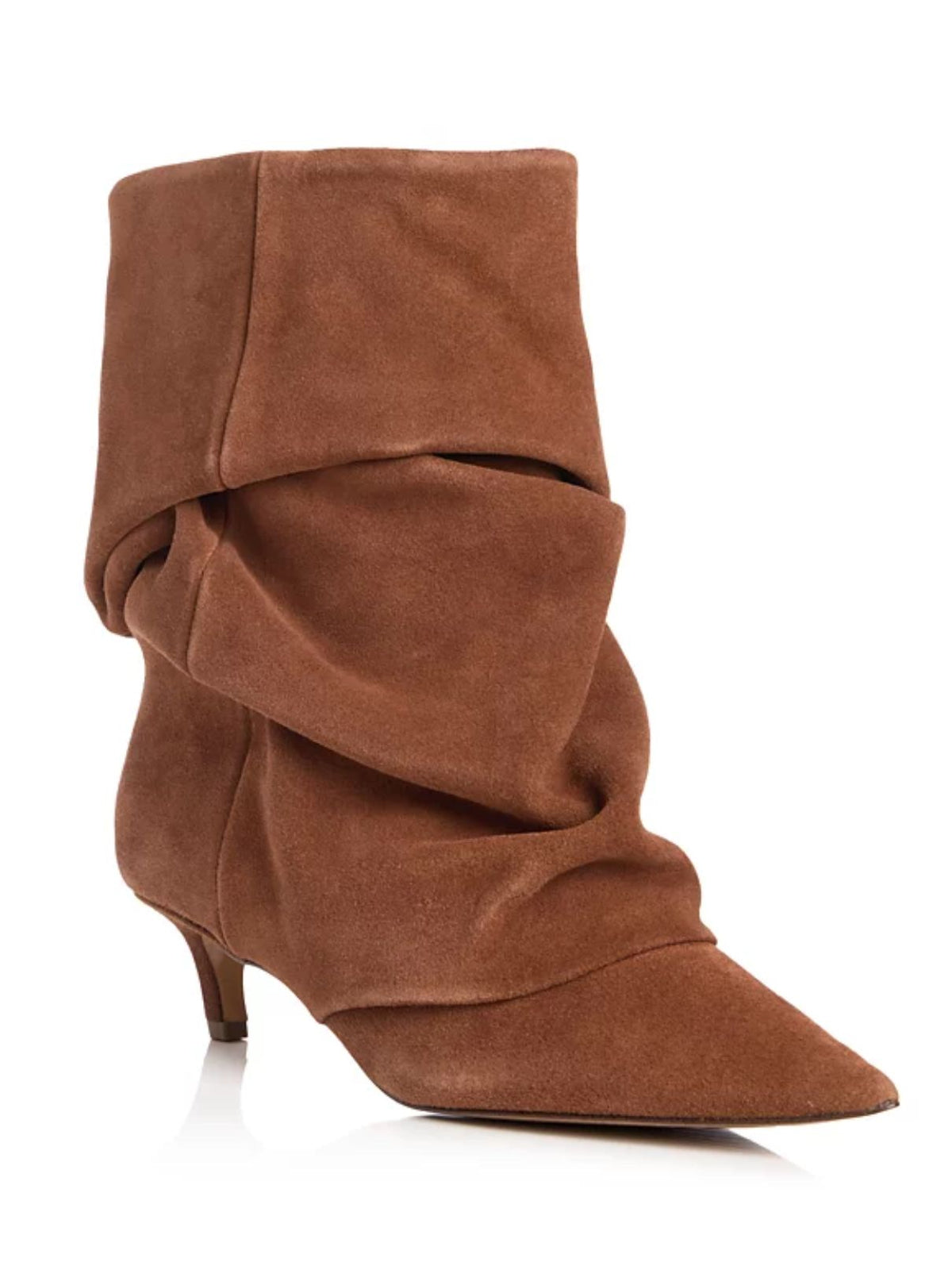 Steve Madden Lennox Suede Slouchy Boots in Chestnut