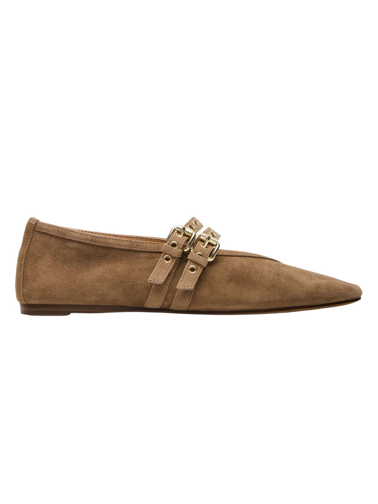 Steve Madden Lydia Flat Taupe Suede