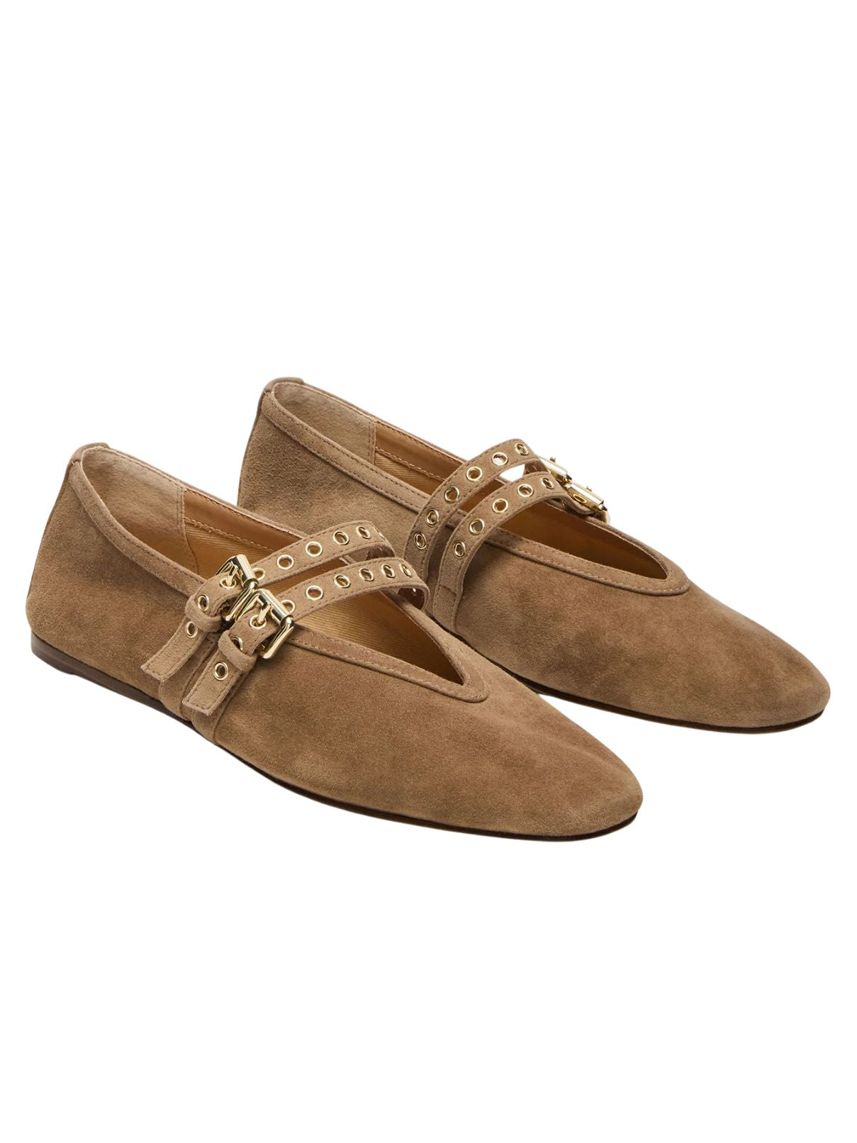 Steve Madden Lydia Flat Taupe Suede