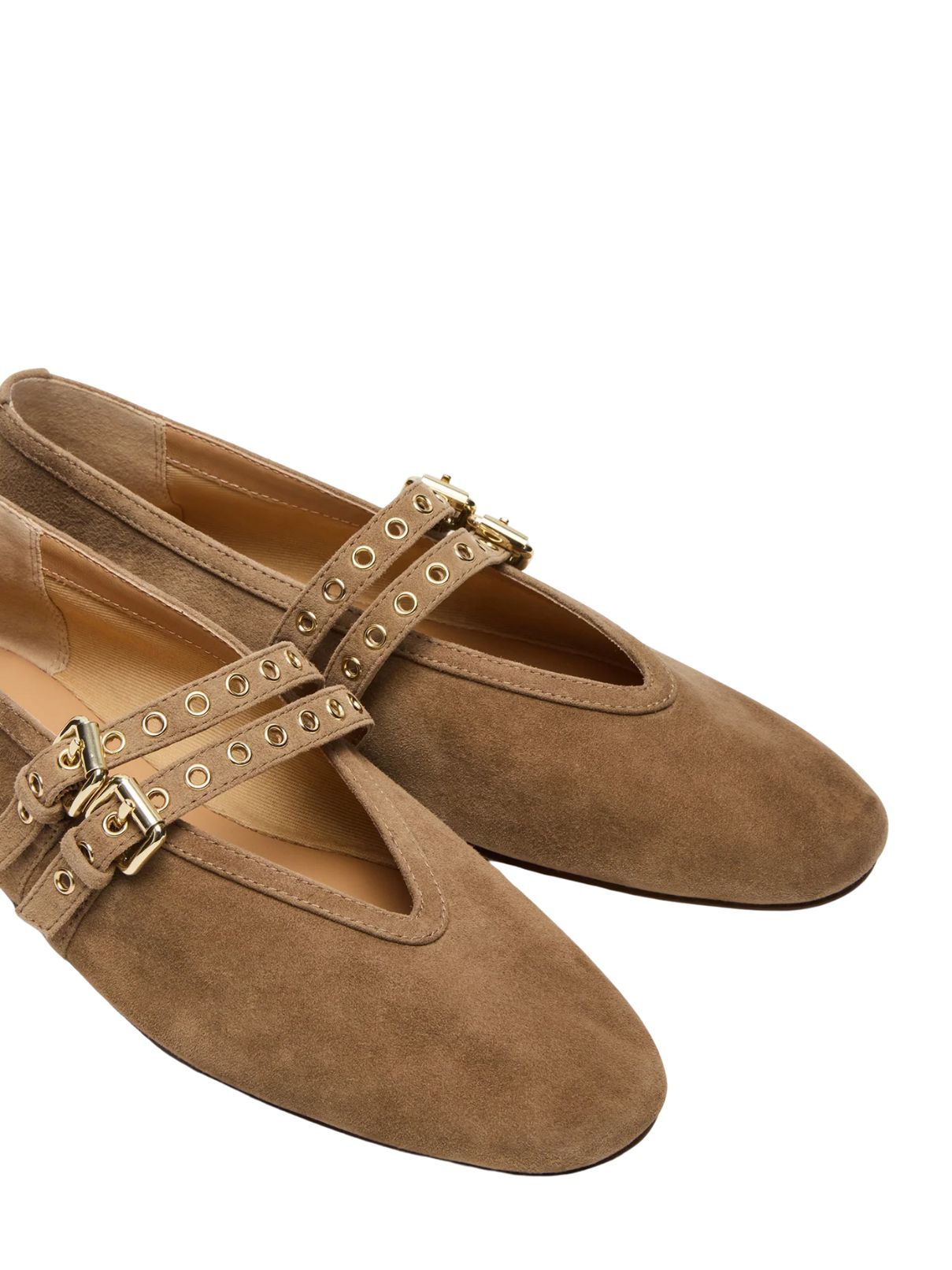 Steve Madden Lydia Flat Taupe Suede