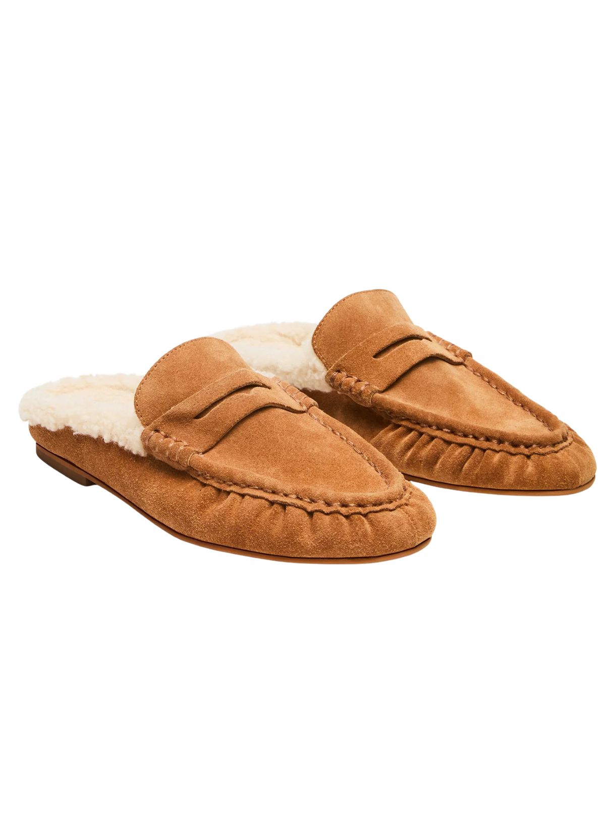 Steve Madden Rafe-F Mule Slipper in Tan Suede