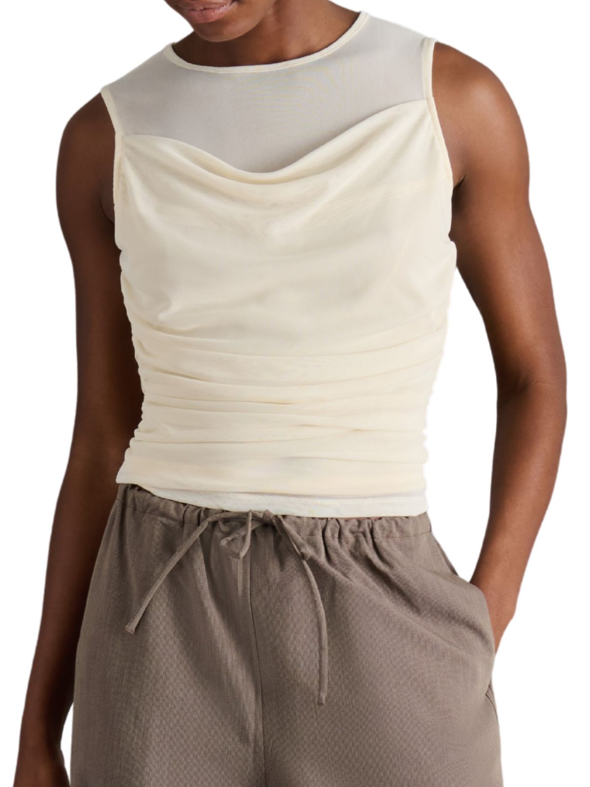 Steve Madden Roman Knit Top – Cream