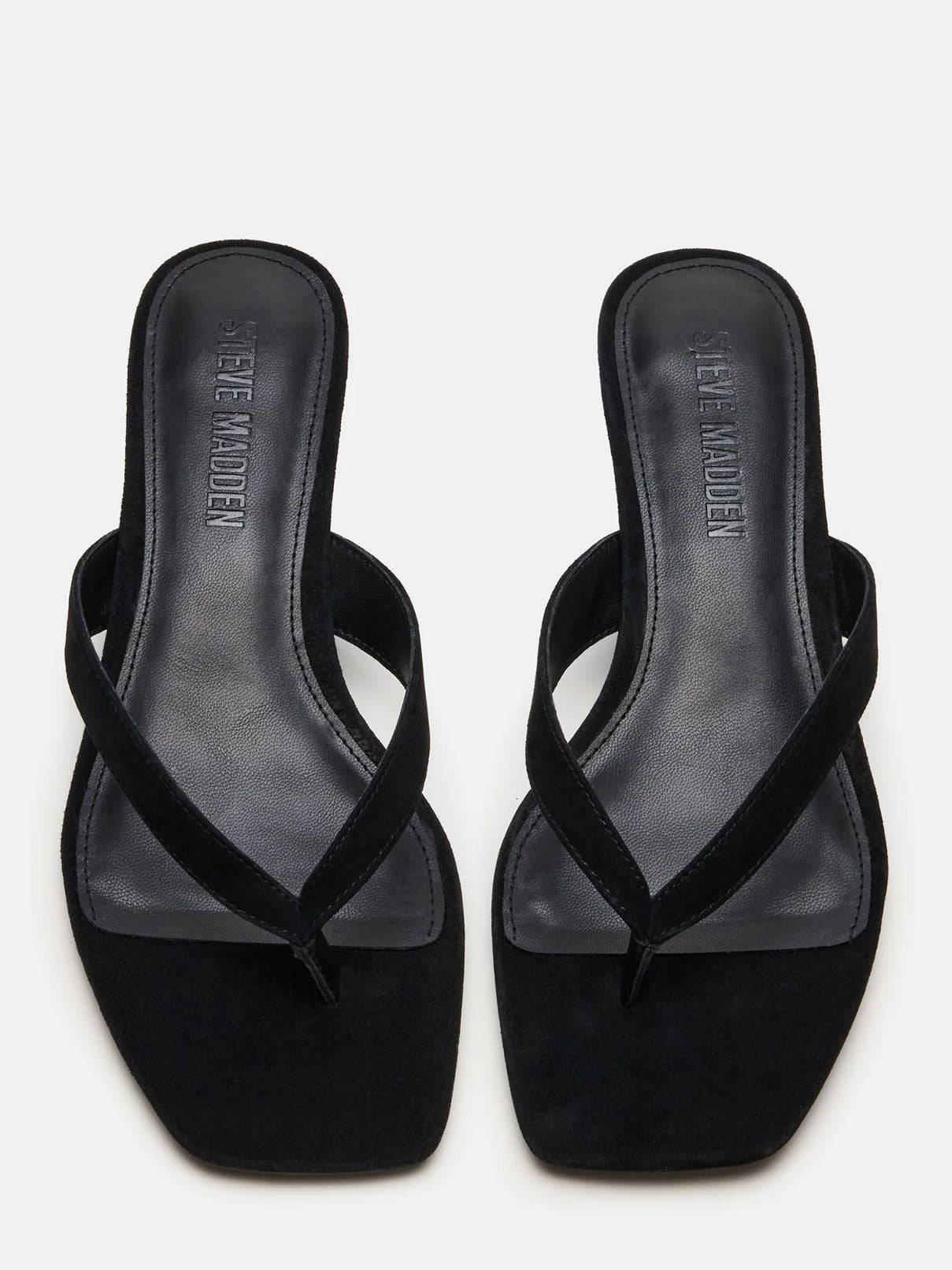 Steve Madden Tracie Kitten Heel Sandal in Black Suede