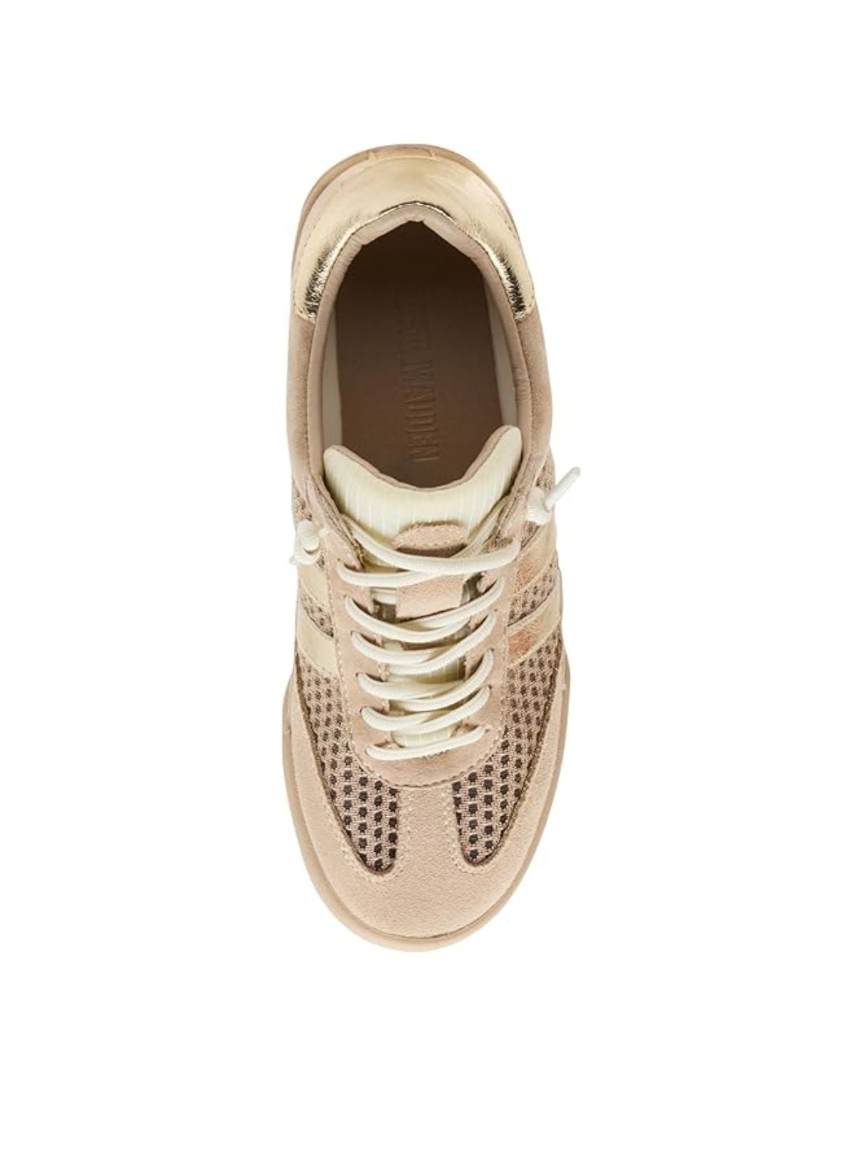 Steve Madden Verdict Mesh Sneaker in Taupe/Gold