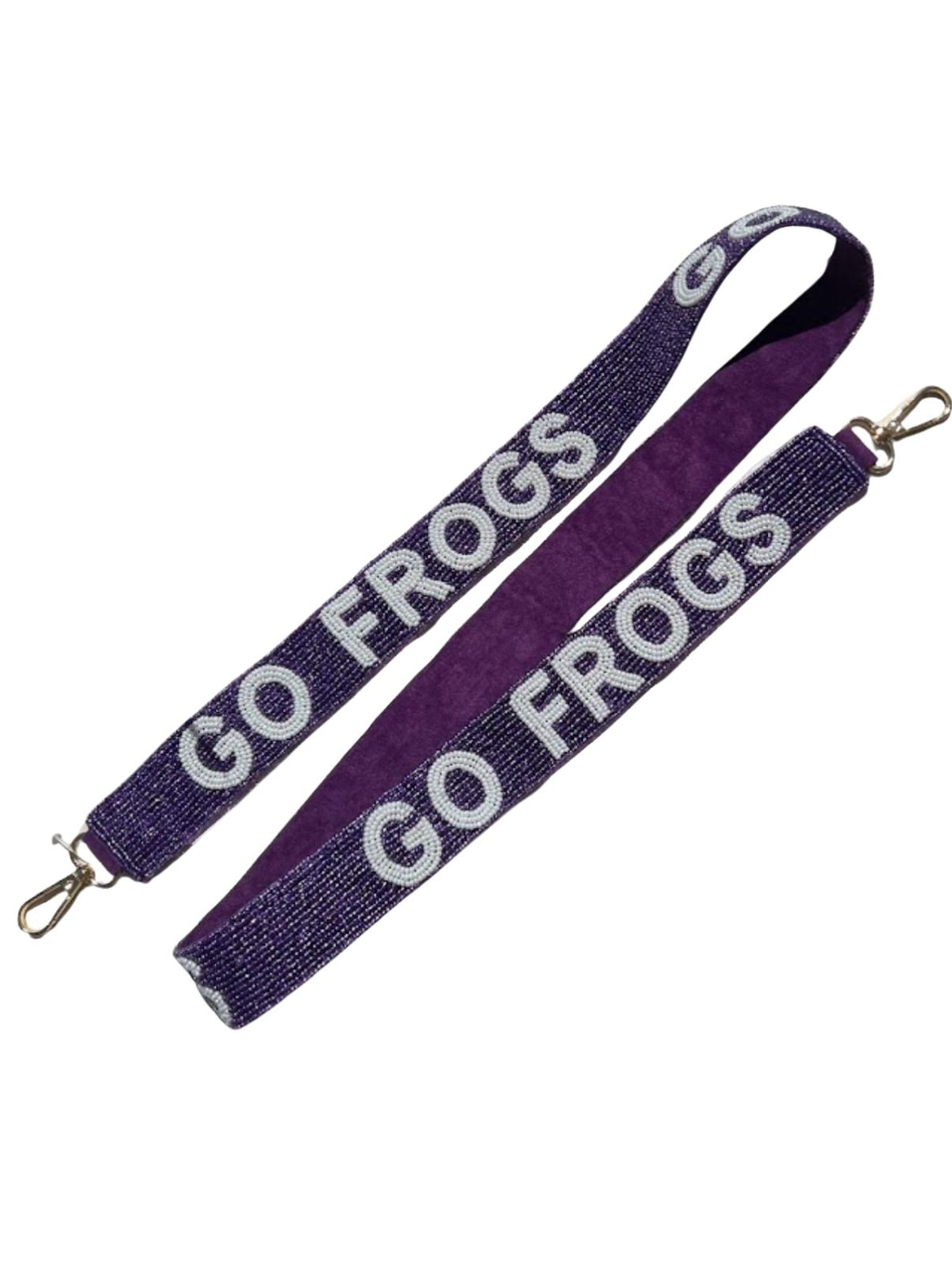 TCU Go Frogs Beaded Game Day Purse Strap
