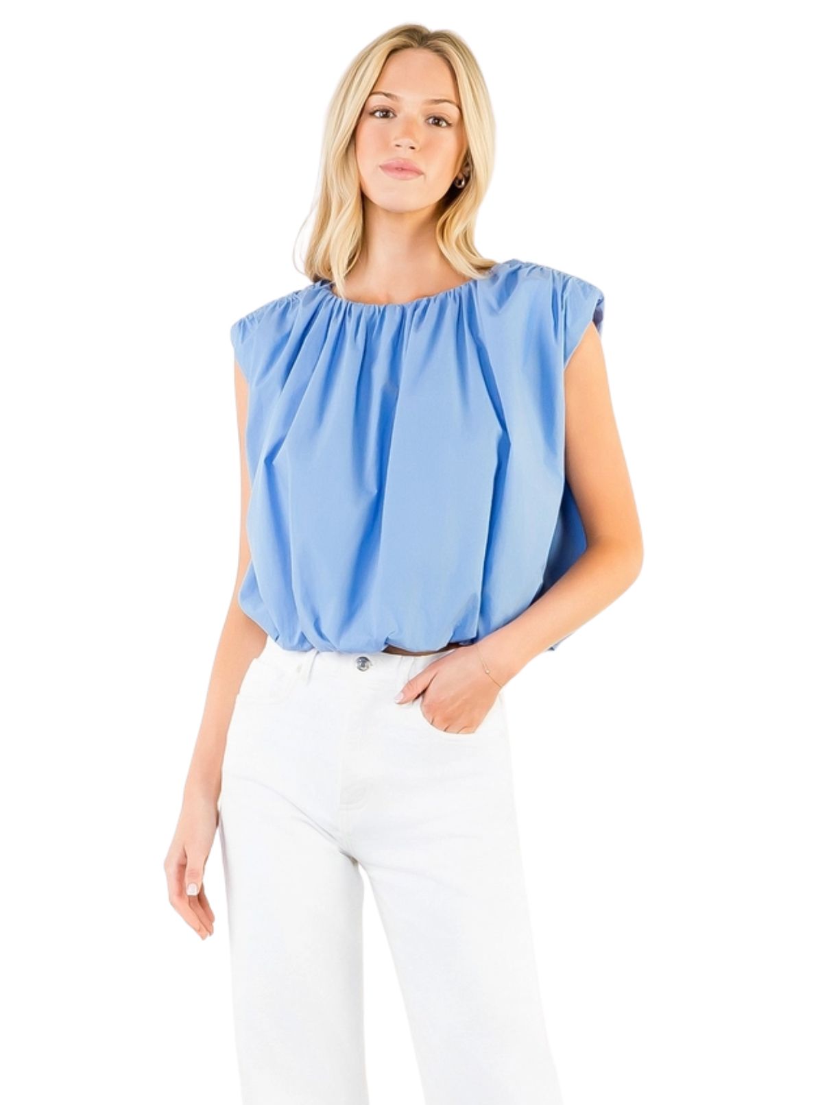 THML Sleeveless Bubble Top