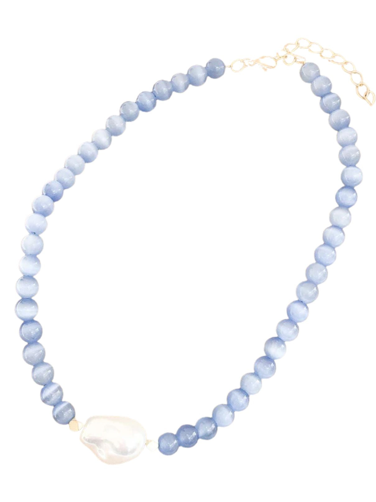 The Kamryn Necklace in Ice Cateye