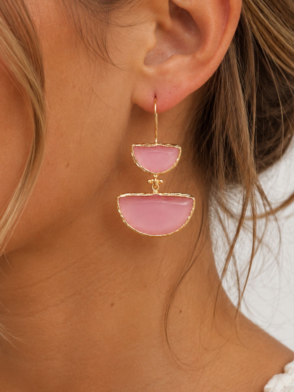 The Regina Earrings in Blush