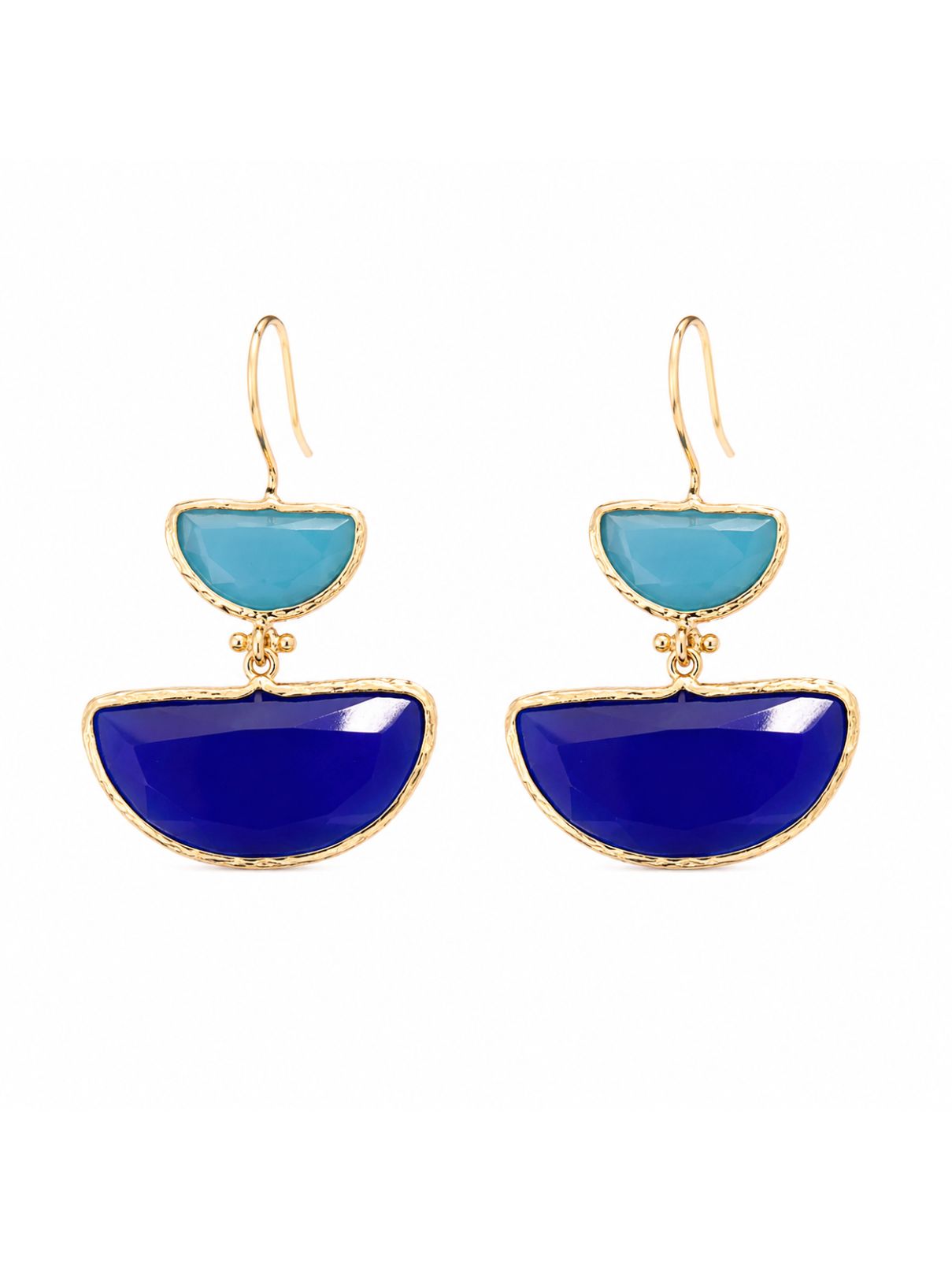 The Regina Earrings in Turquoise/Royal