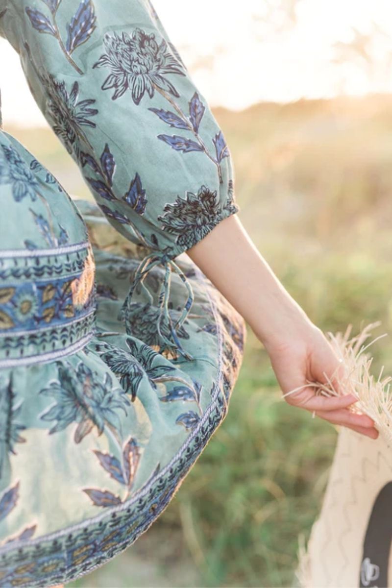 Victoria Dunn Sunflower Dress in Cornflower