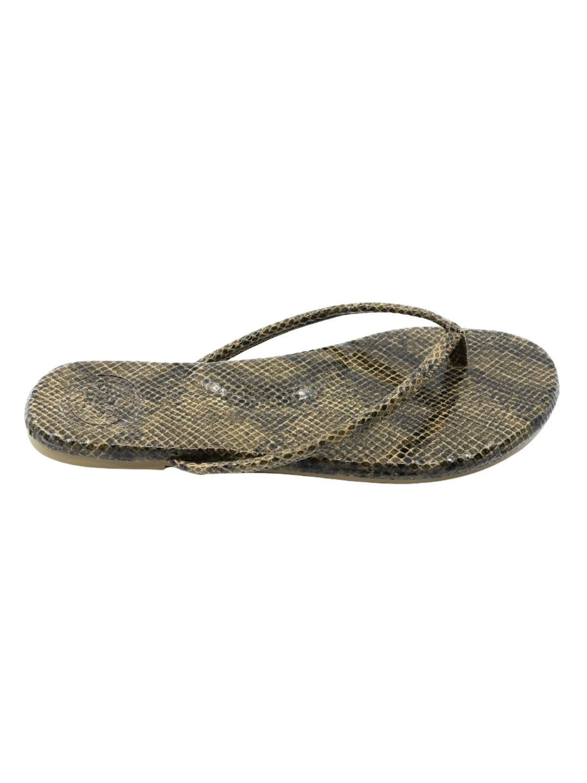 Vivie Lizard Brown Flip Flop Sandal